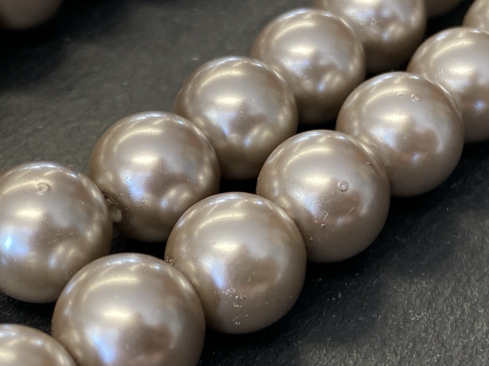 SCHWERE HALSKETTE PERLENKETTE KETTE PERLE PERLEN KUNSTPERLEN 1,2cm ca 165g – Bild 8