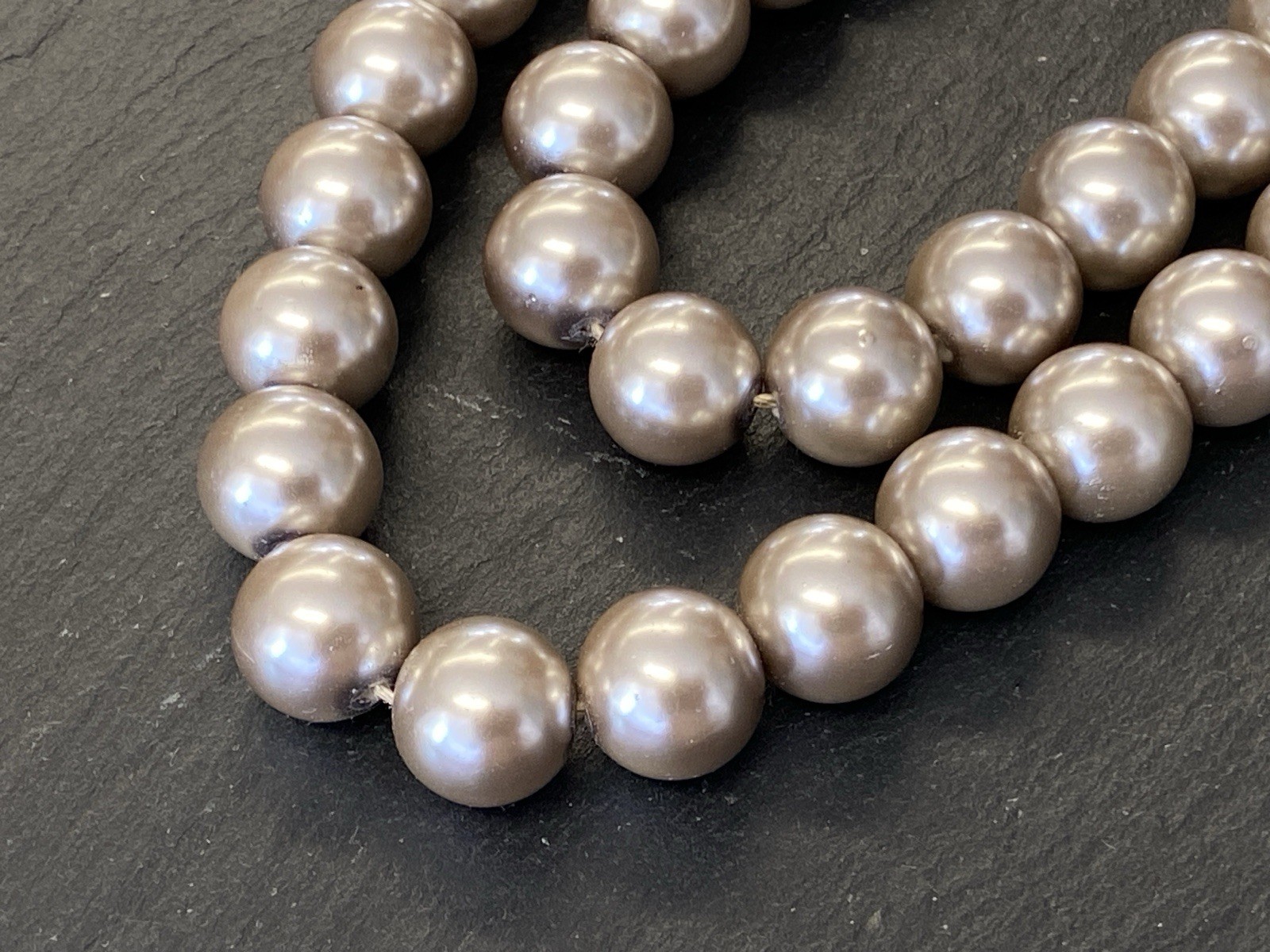 SCHWERE HALSKETTE PERLENKETTE KETTE PERLE PERLEN KUNSTPERLEN 1,2cm ca 165g