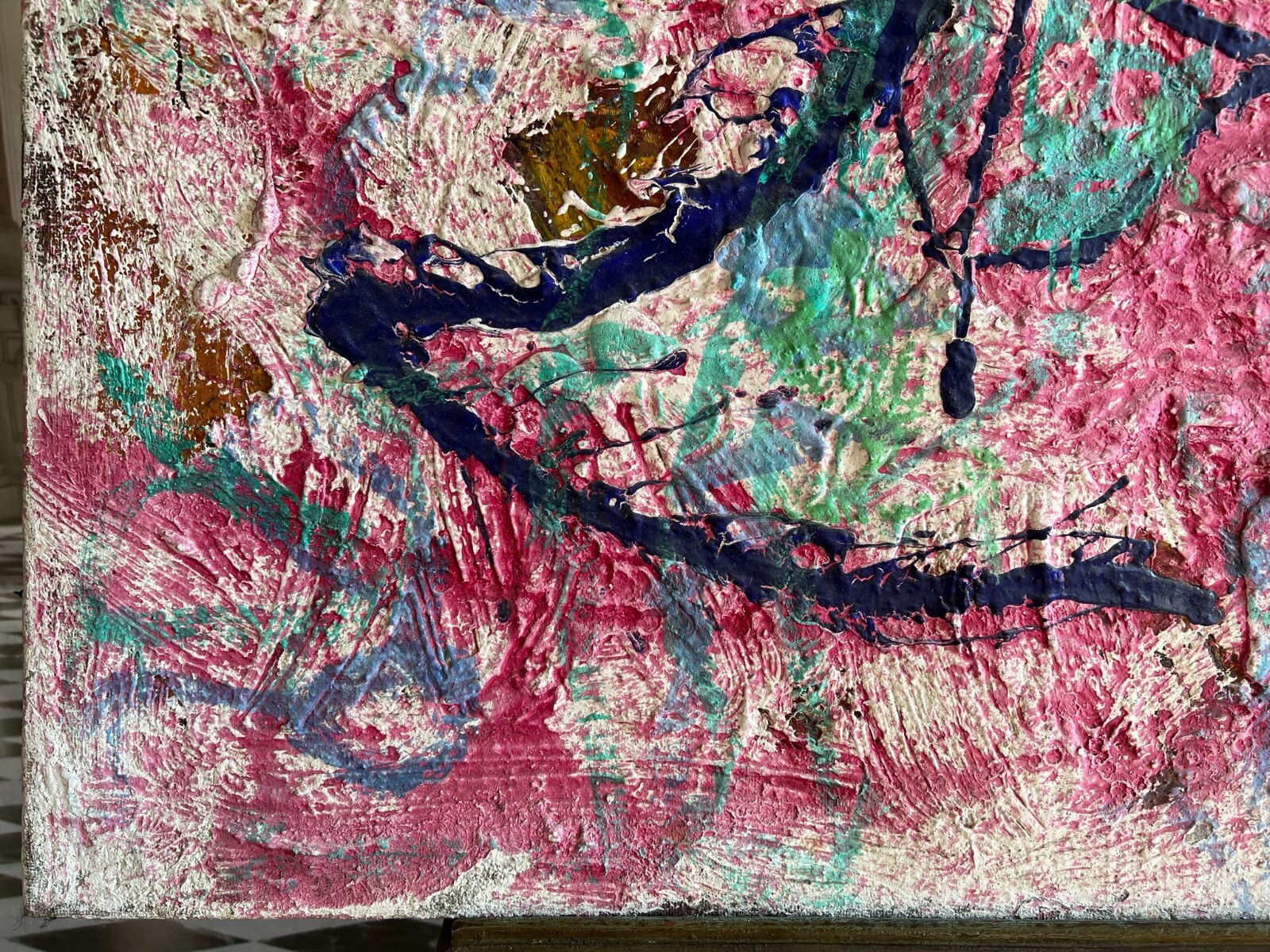ACRYLGEMÄLDE MODERN GROSSES GEMÄLDE VON WALDEMAR KUFNER (1940-2016) 100x100cm – Bild 7