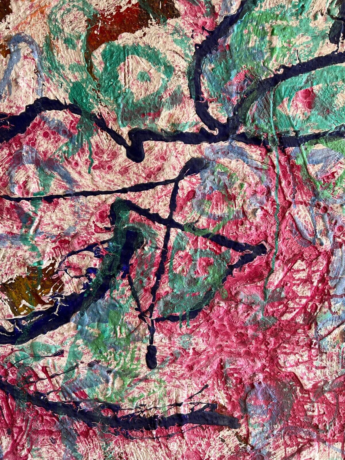 ACRYLGEMÄLDE MODERN GROSSES GEMÄLDE VON WALDEMAR KUFNER (1940-2016) 100x100cm