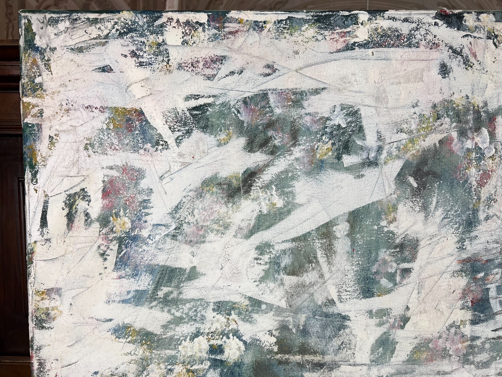 MODERNES ÖLGEMÄLDE AUF LEINWAND ABSTRAKTE DARSTELLUNG 100x81cm – Bild 5