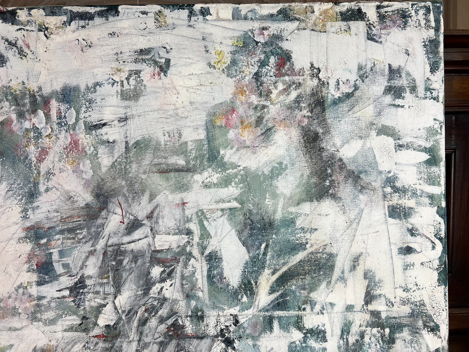 MODERNES ÖLGEMÄLDE AUF LEINWAND ABSTRAKTE DARSTELLUNG 100x81cm – Bild 7