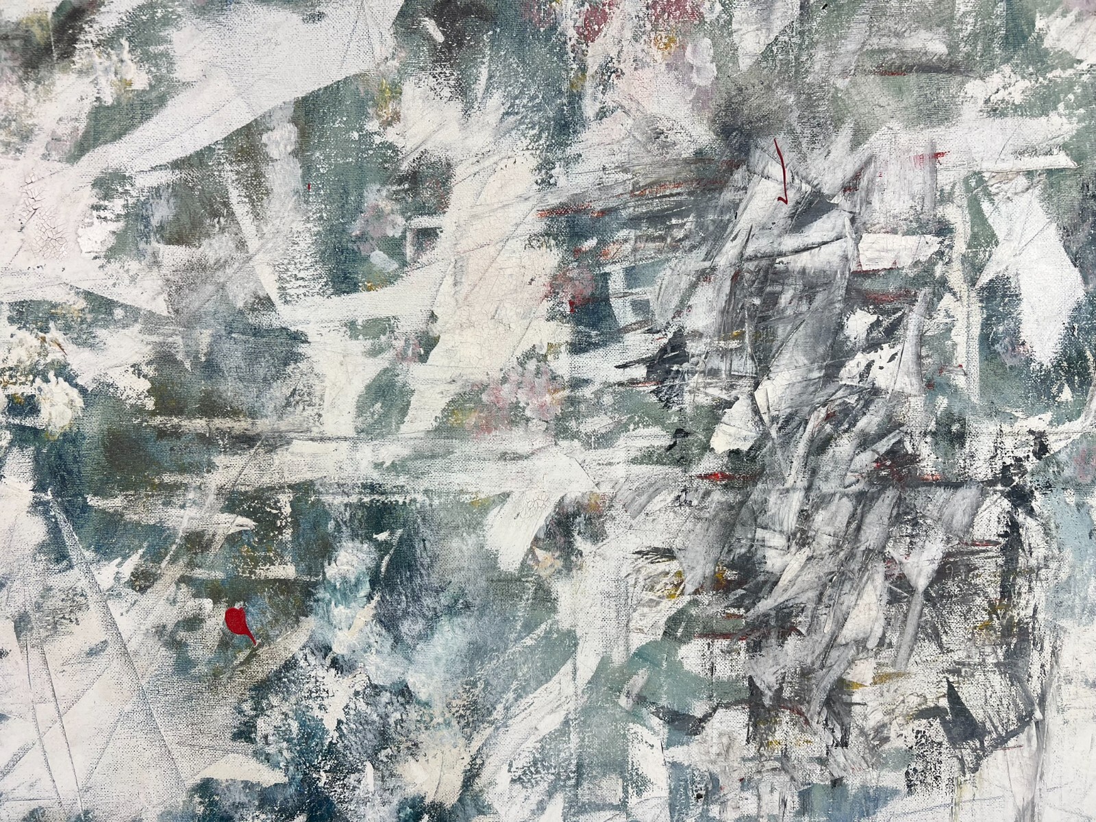 MODERNES ÖLGEMÄLDE AUF LEINWAND ABSTRAKTE DARSTELLUNG 100x81cm – Bild 9