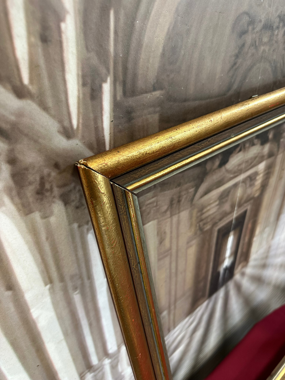 VINTAGE BILDERRAHMEN RAHMEN FÜR GEMÄLDE 55x66cm FALZ 46x57,2cm – Bild 5
