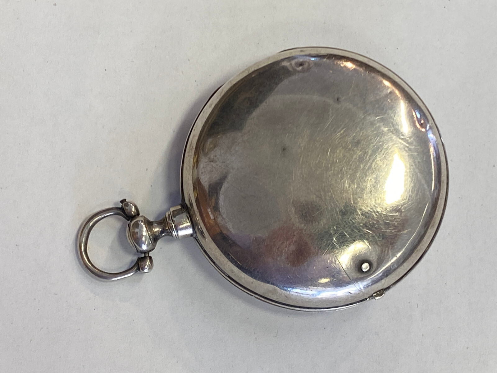 ANTIKE TASCHENUHR AUS STERLING SILBER MEHRFACH PUNZIERT DEFEKT ENGLAND OHNE GLAS – Bild 11