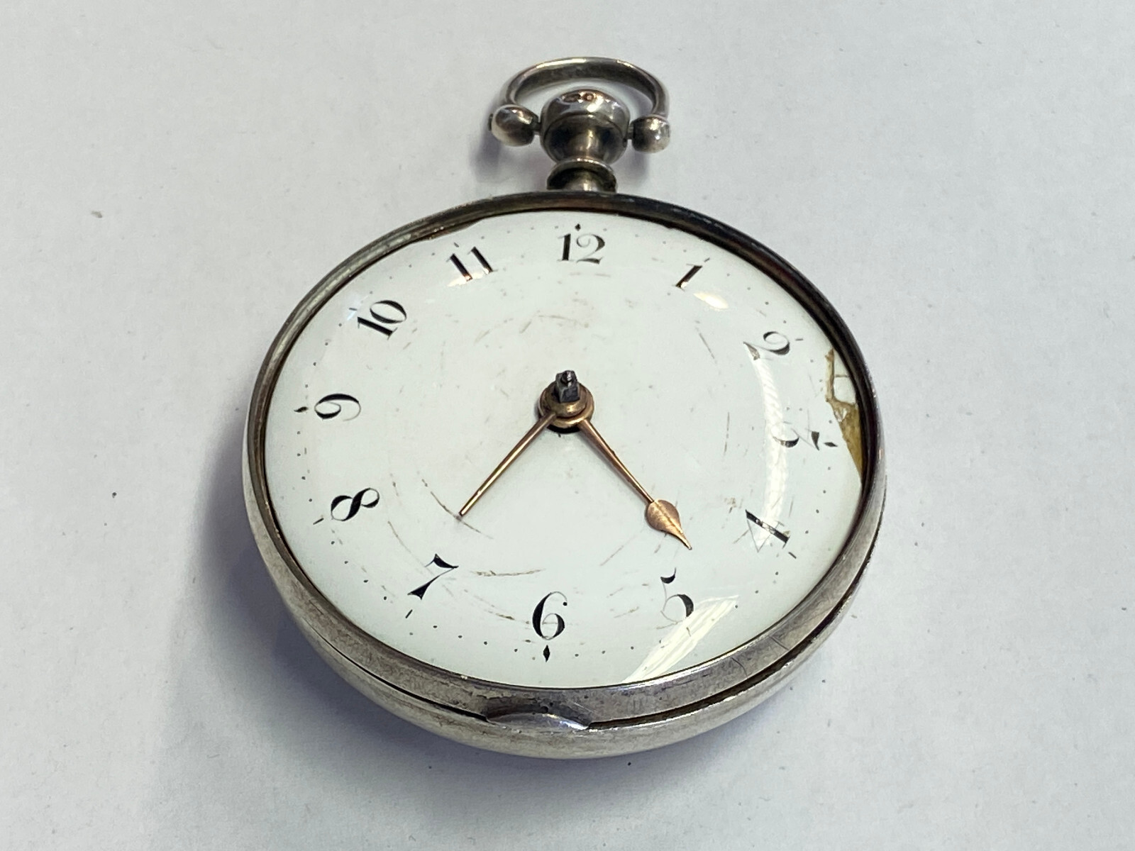 ANTIKE TASCHENUHR AUS STERLING SILBER MEHRFACH PUNZIERT DEFEKT ENGLAND OHNE GLAS – Bild 15