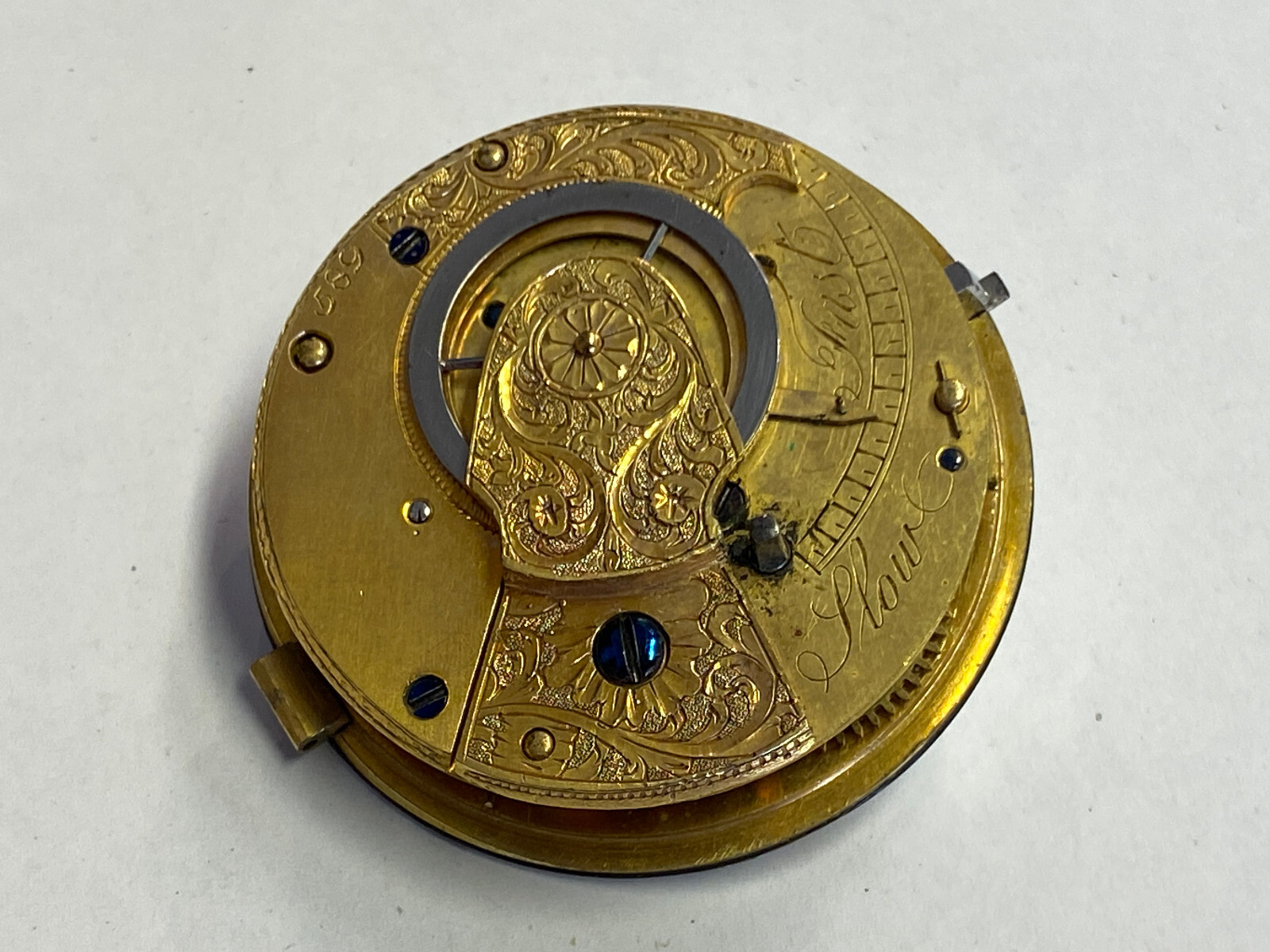 ANTIKE TASCHENUHR AUS STERLING SILBER MEHRFACH PUNZIERT DEFEKT ENGLAND OHNE GLAS – Bild 22