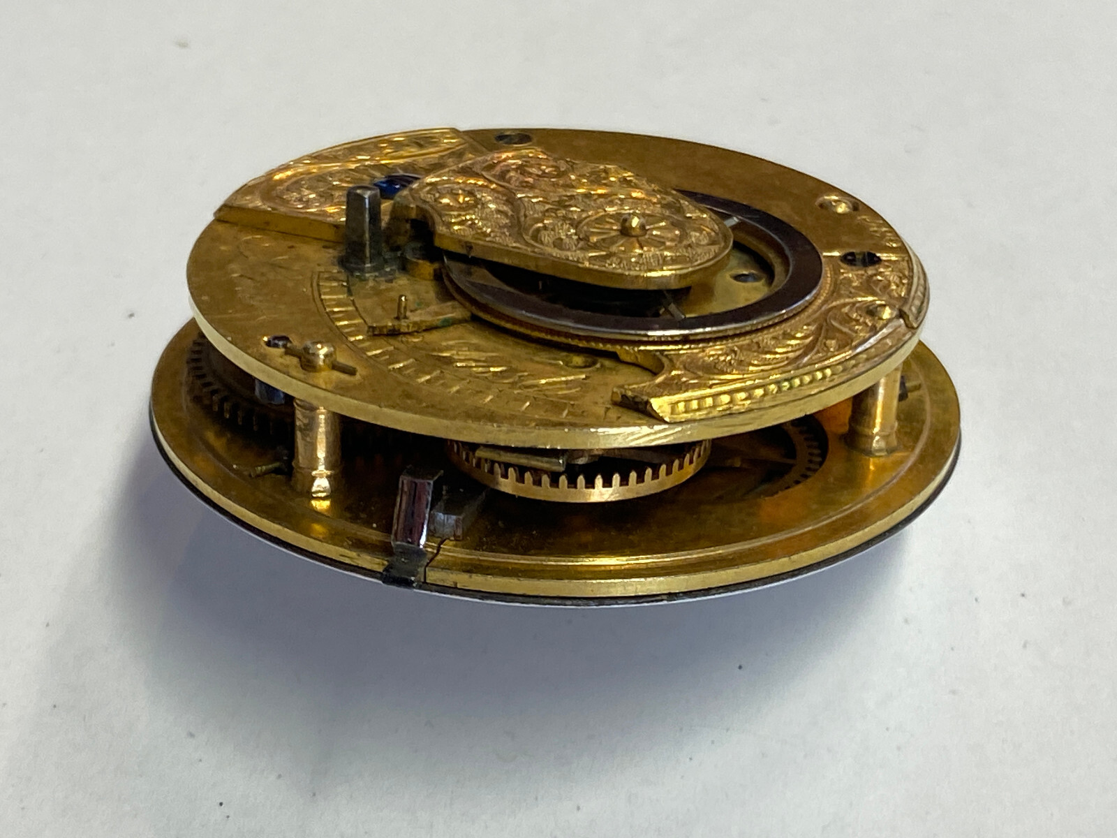 ANTIKE TASCHENUHR AUS STERLING SILBER MEHRFACH PUNZIERT DEFEKT ENGLAND OHNE GLAS – Bild 25