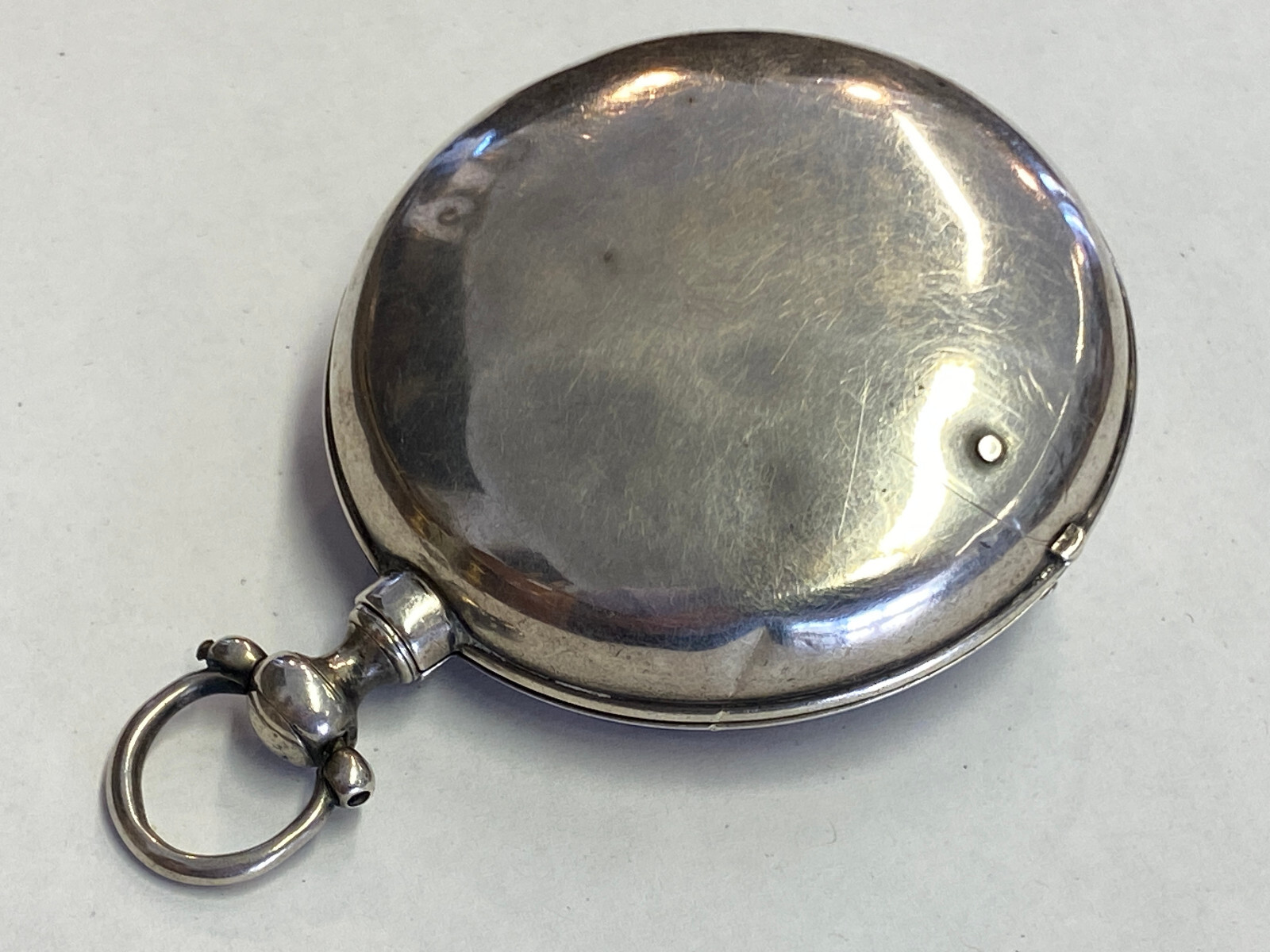 ANTIKE TASCHENUHR AUS STERLING SILBER MEHRFACH PUNZIERT DEFEKT ENGLAND OHNE GLAS – Bild 10
