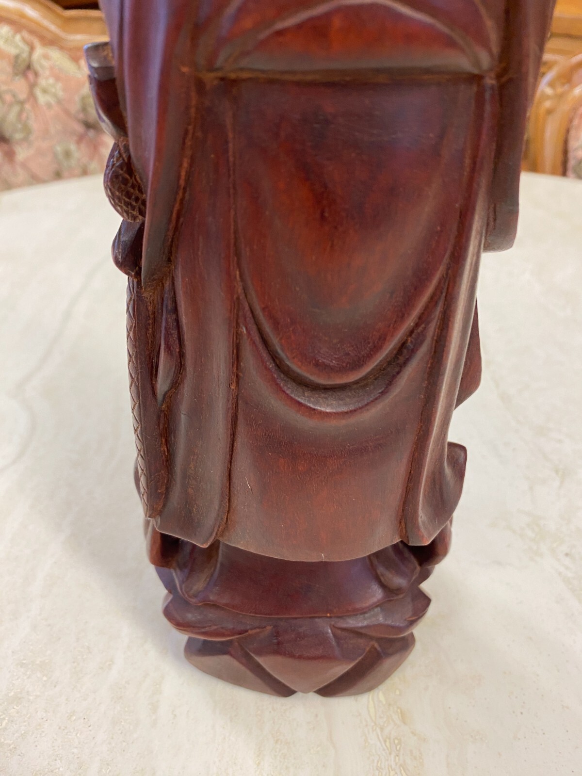 CHINA SKULPTUR AUS HOLZ GELEHRTER 30cm HOCH – Bild 17