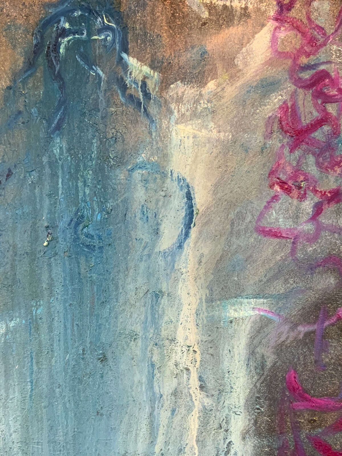 ACRYLGEMÄLDE ABSTRAKT AKT EROTIK 90x105cm GEMÄLDE Waldemar KUFNER (1940-2016) – Bild 3