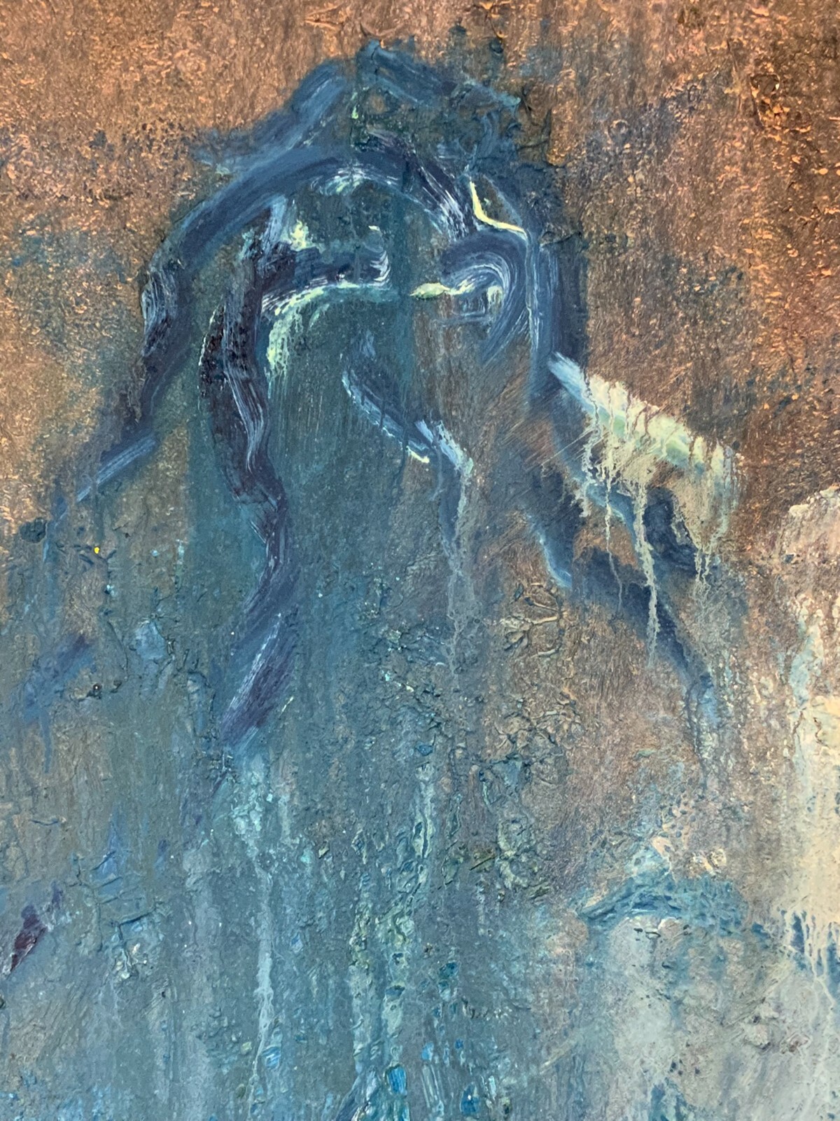 ACRYLGEMÄLDE ABSTRAKT AKT EROTIK 90x105cm GEMÄLDE Waldemar KUFNER (1940-2016) – Bild 4
