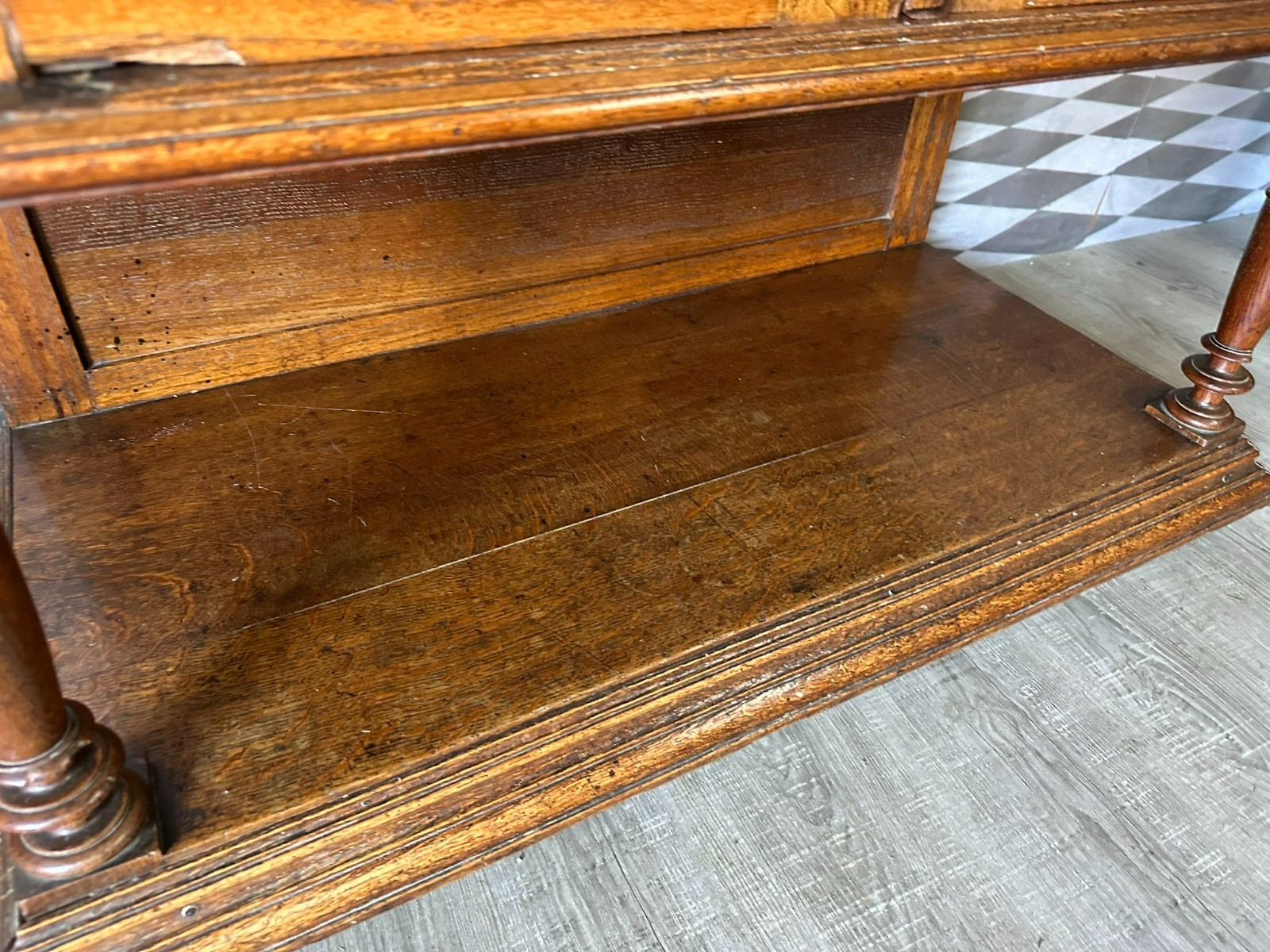 ANTIKES NEO RENAISSANCE BUFFET ANRICHTE AUS EICHE UM 1880 HENRI II – Bild 5