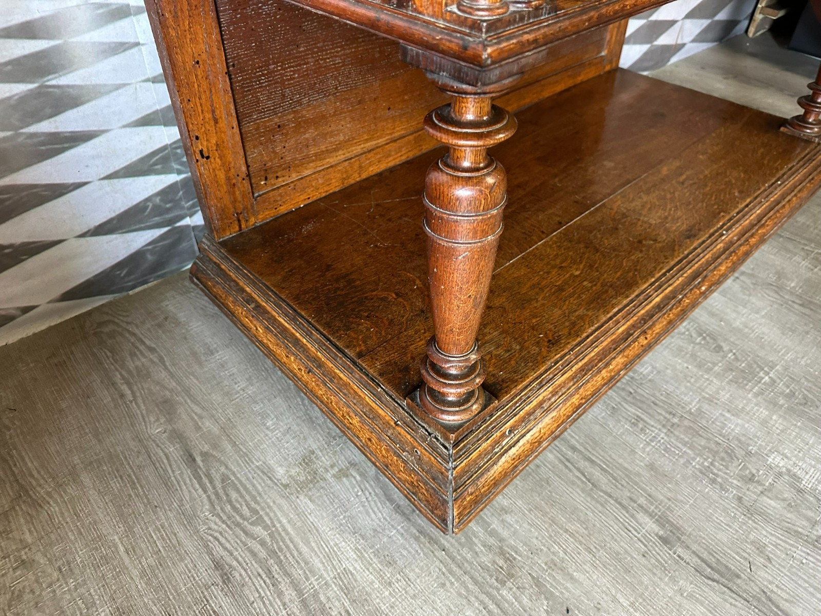 ANTIKES NEO RENAISSANCE BUFFET ANRICHTE AUS EICHE UM 1880 HENRI II – Bild 6