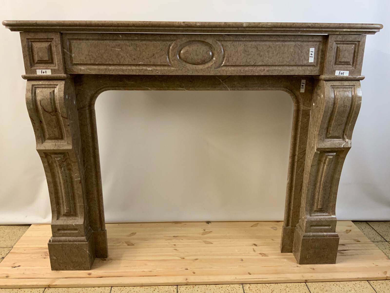 ANTIKE KAMINUMRANDUNG MARMOR KAMIN UM 1880 LOUIS PHILIPPE MASSIV