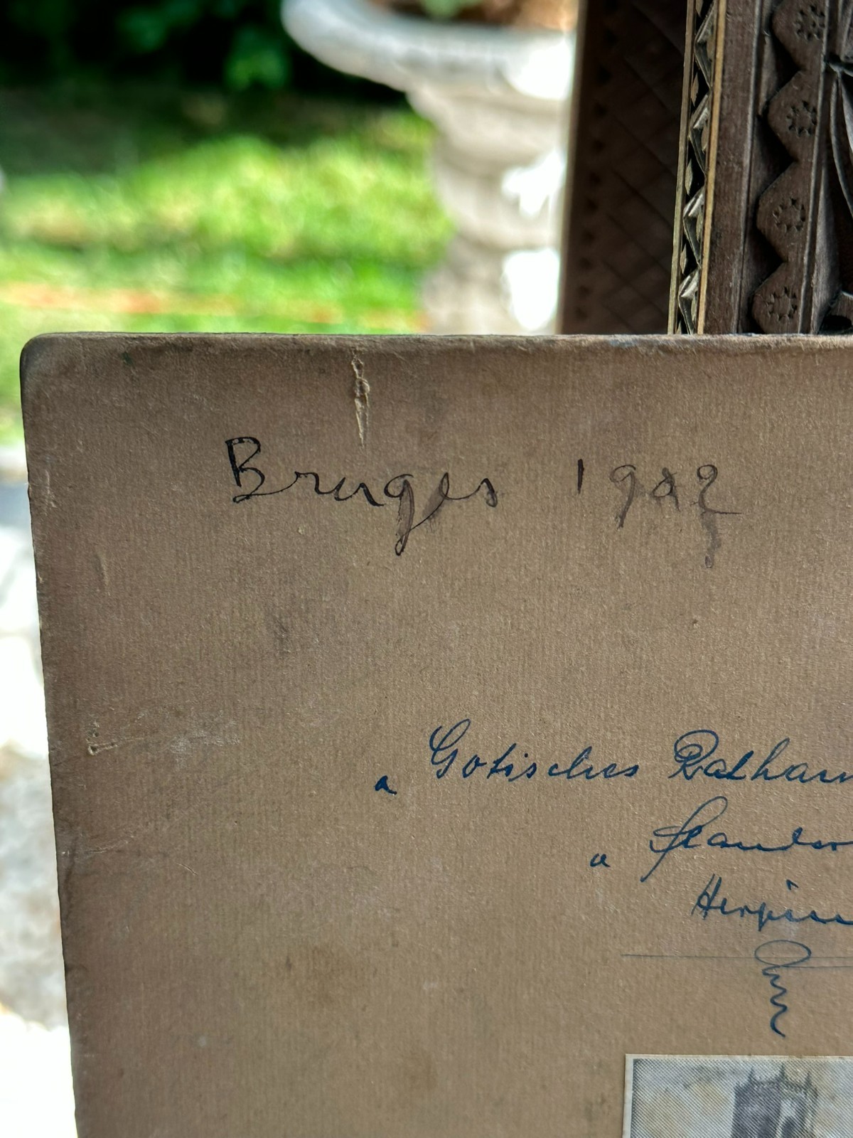 ÖLGEMÄLDE VON 1962 bez. HERPIN GOTISCHES RATHAUS ANDENARDE – Bild 12