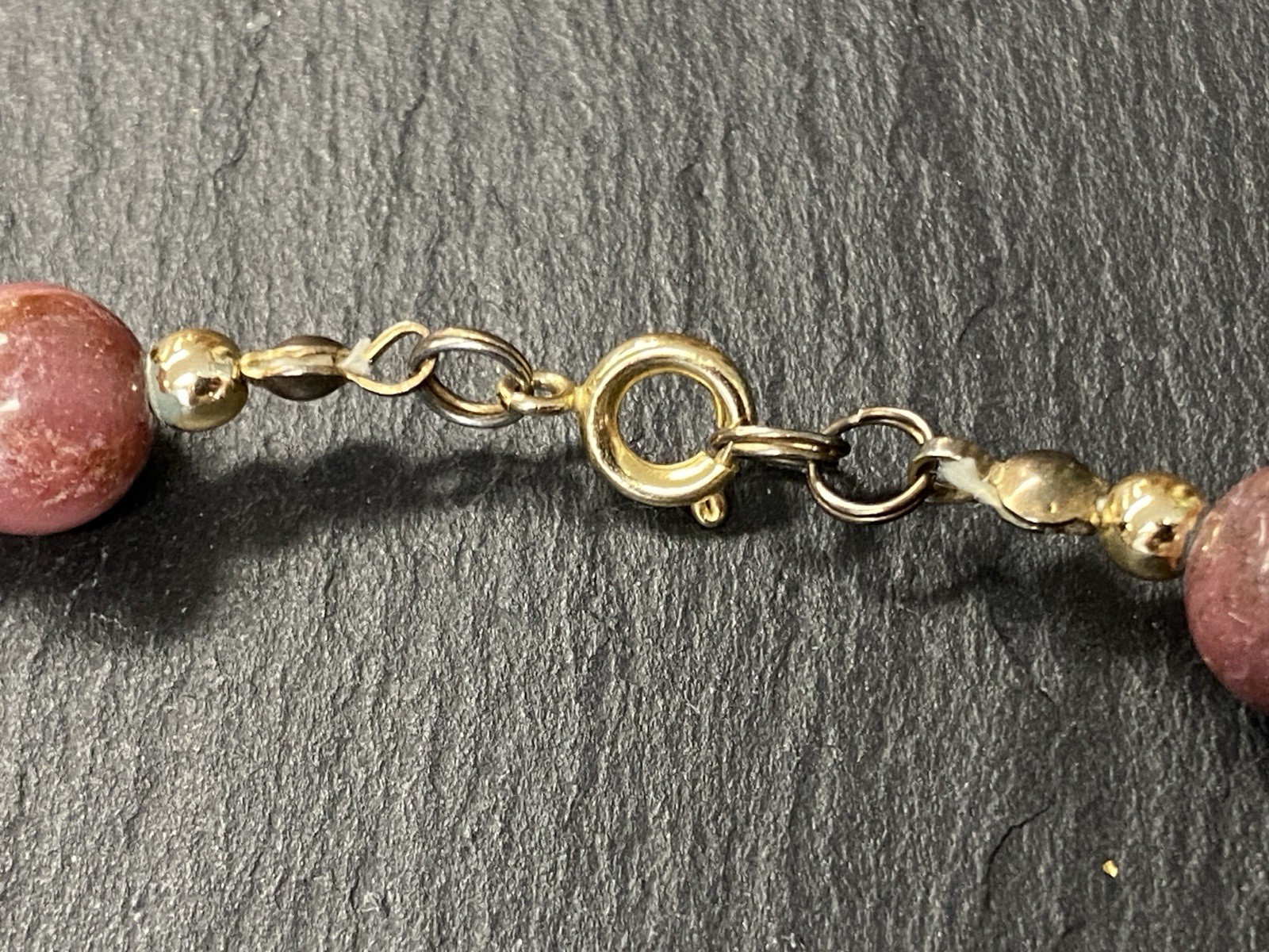 MODESCHMUCK HALSKETTE HALBEDELSTEINE RHODONIT – Bild 14