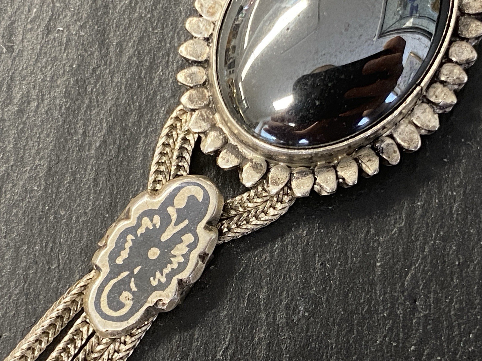 ARMBAND AUS 900 SILBER MIT HÄMATIT CABOCHON – Bild 14