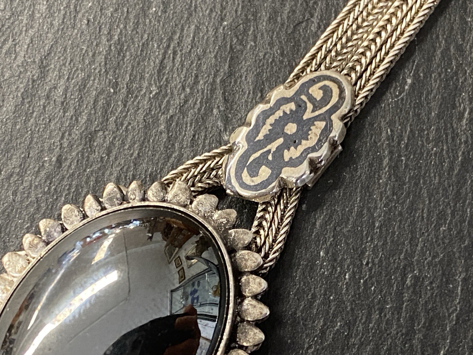 ARMBAND AUS 900 SILBER MIT HÄMATIT CABOCHON – Bild 15