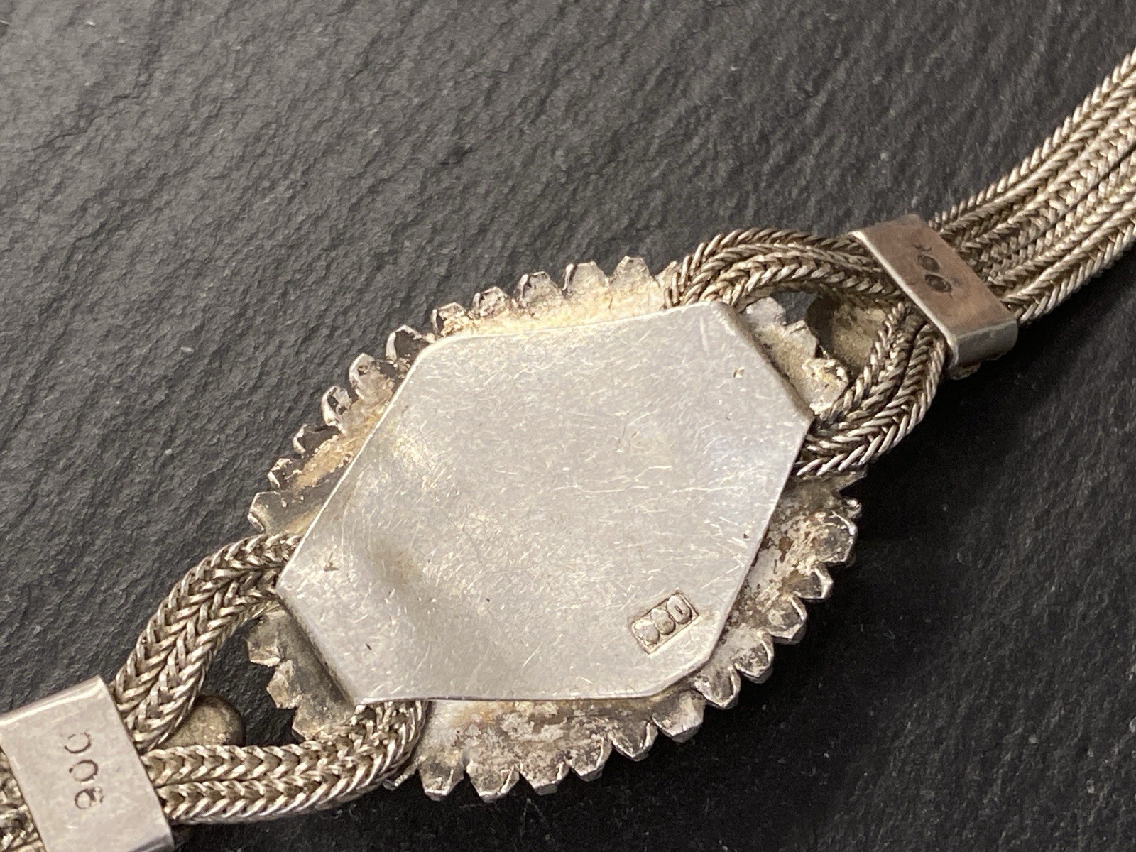 ARMBAND AUS 900 SILBER MIT HÄMATIT CABOCHON – Bild 21