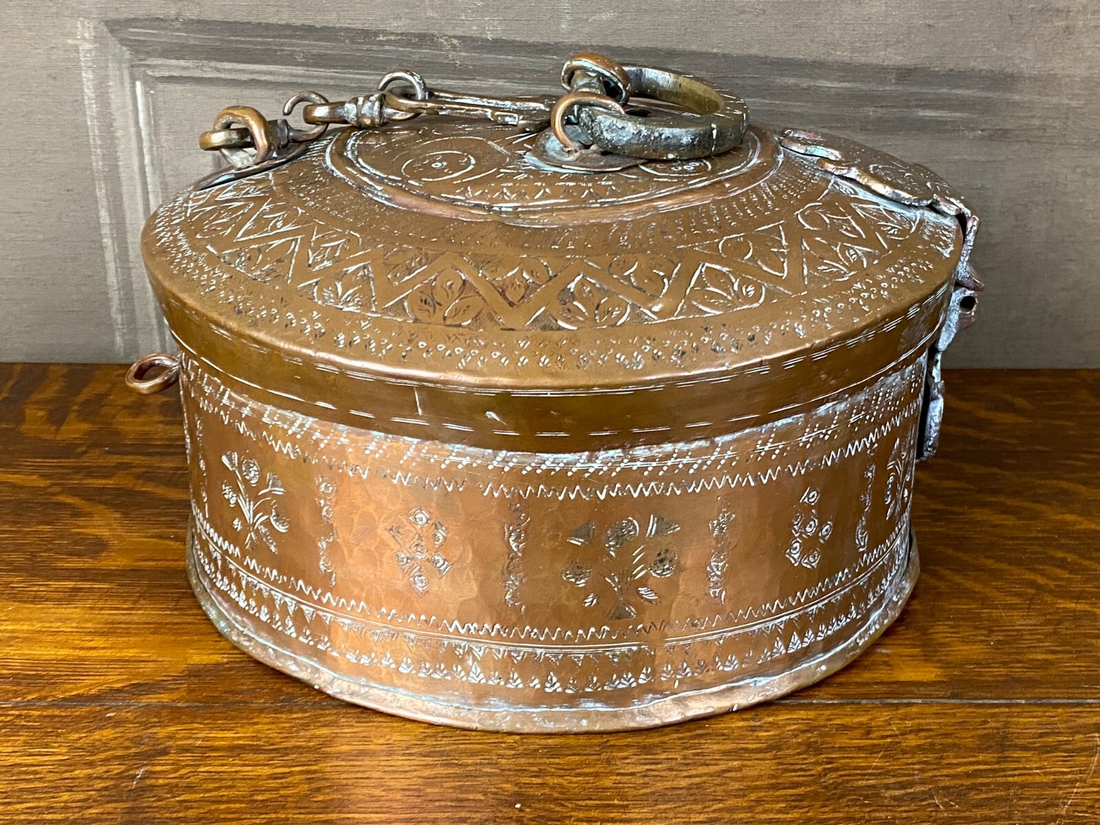 OSMANISCHES GEFÄSS DECKELDOSE DOSE AUS KUPFER GRAVUREN 18/19 TES JHDT – Bild 11