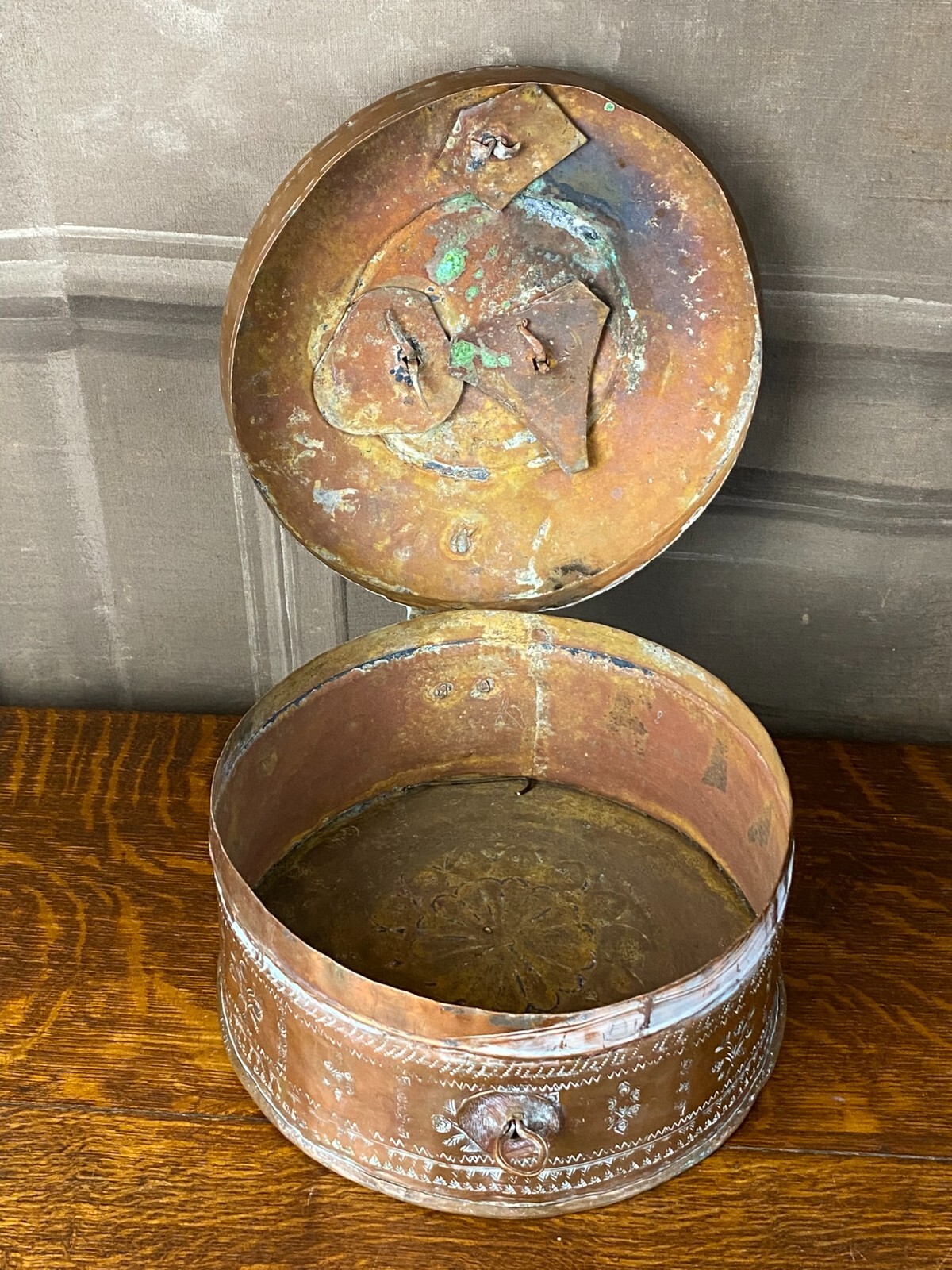 OSMANISCHES GEFÄSS DECKELDOSE DOSE AUS KUPFER GRAVUREN 18/19 TES JHDT – Bild 5