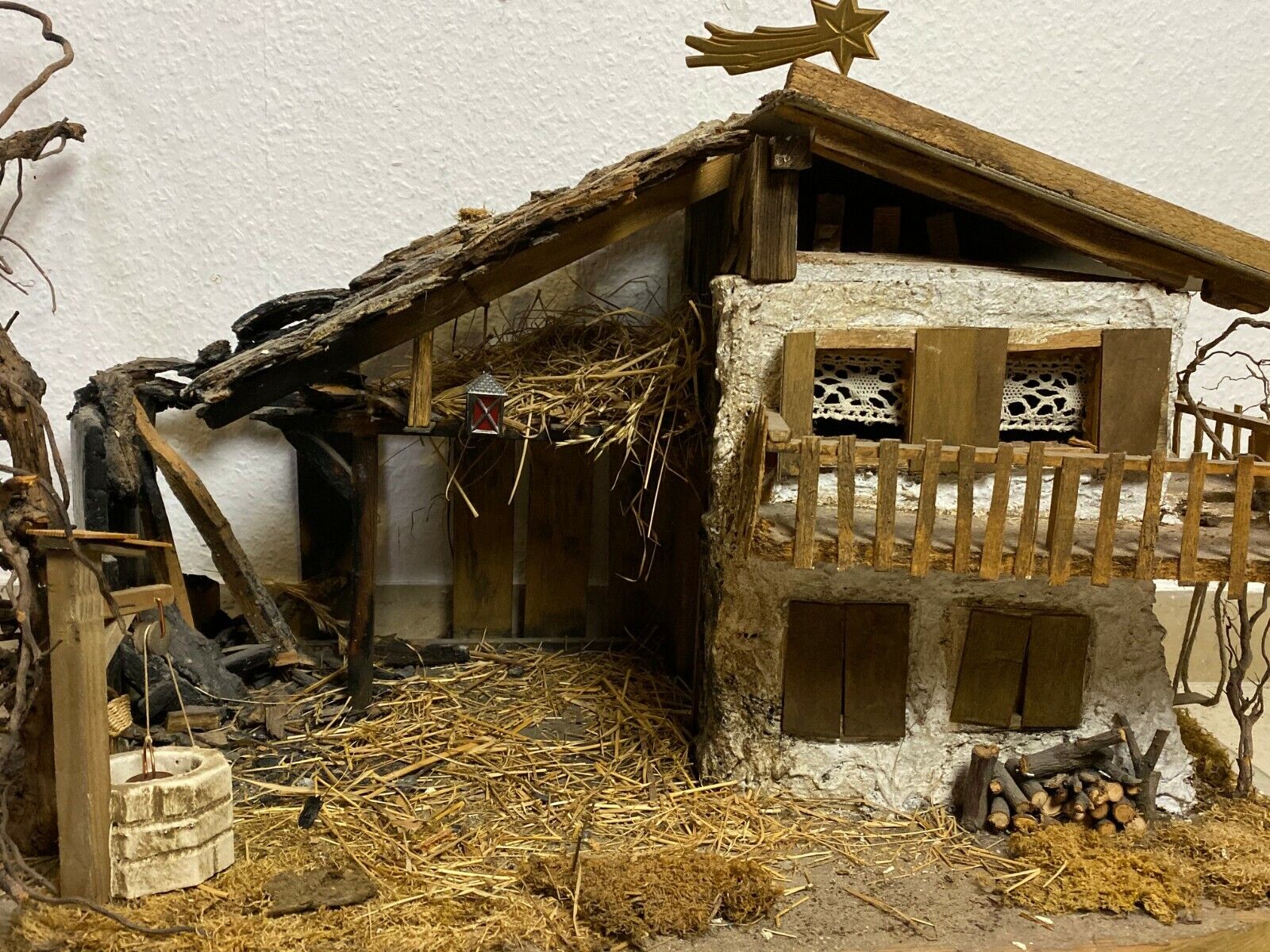 ALPENLLÄNDISCHE KRIPPE KRIPPENLANDSCHAFT OHNE FIGUREN - FÜR FIGUREN GRÖSSE 12 – Bild 8
