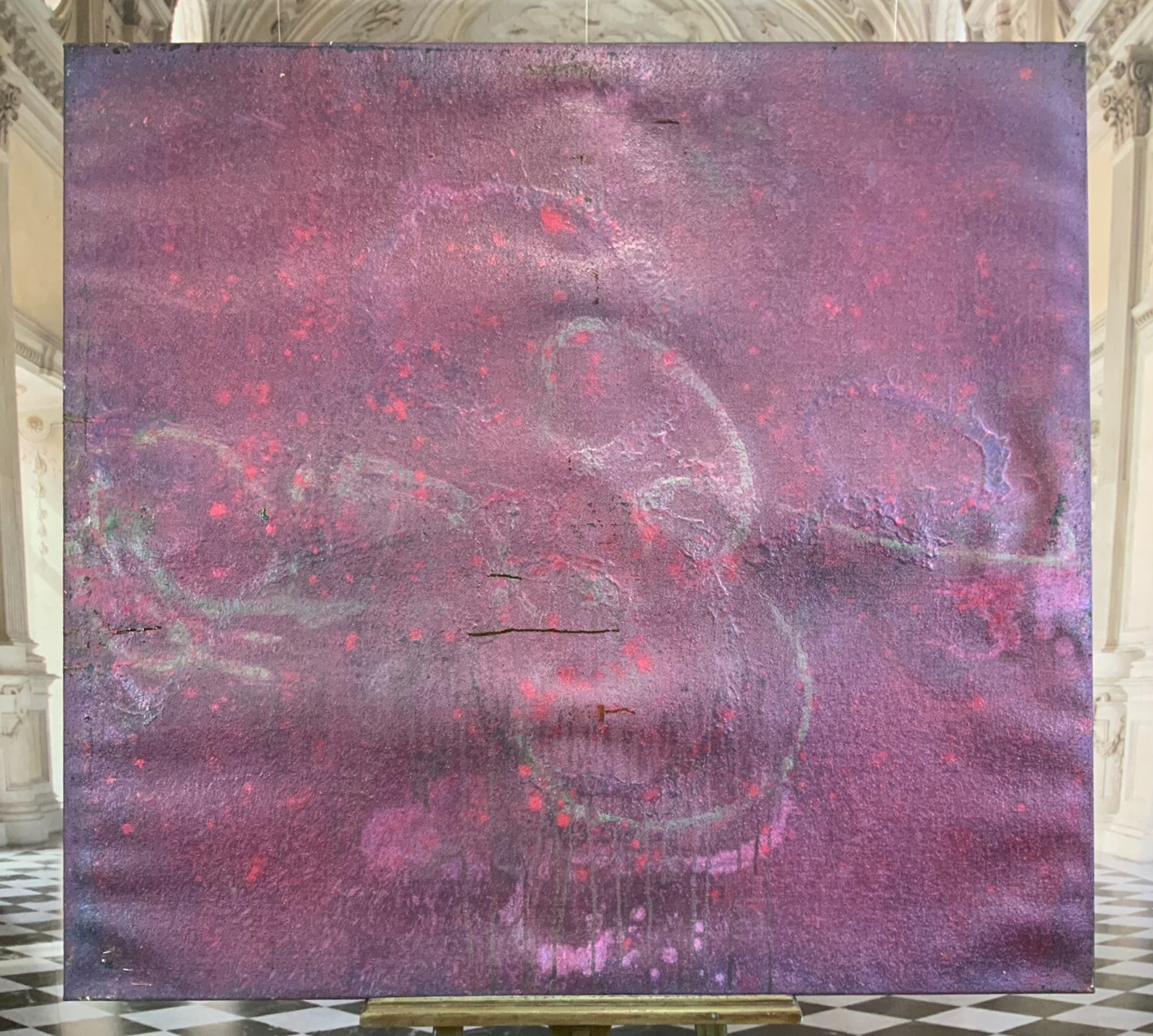 ACRYLGEMÄLDE MODERN GROSSES GEMÄLDE VON WALDEMAR KUFNER (1940-2016) 130x140cm – Bild 3