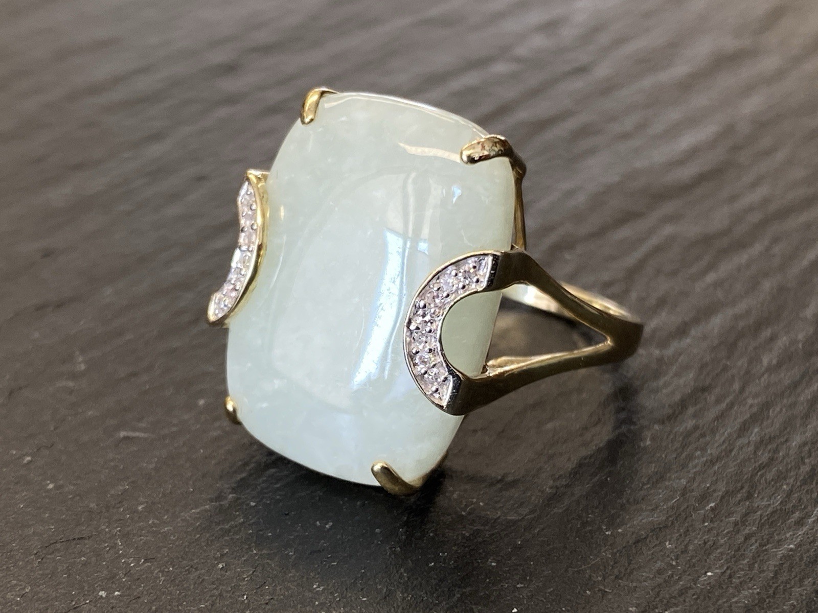 RING 925 STERLING SILBER AVENTURINQUARZ QUARZ GRÖSSE 59,5 VERGOLDET