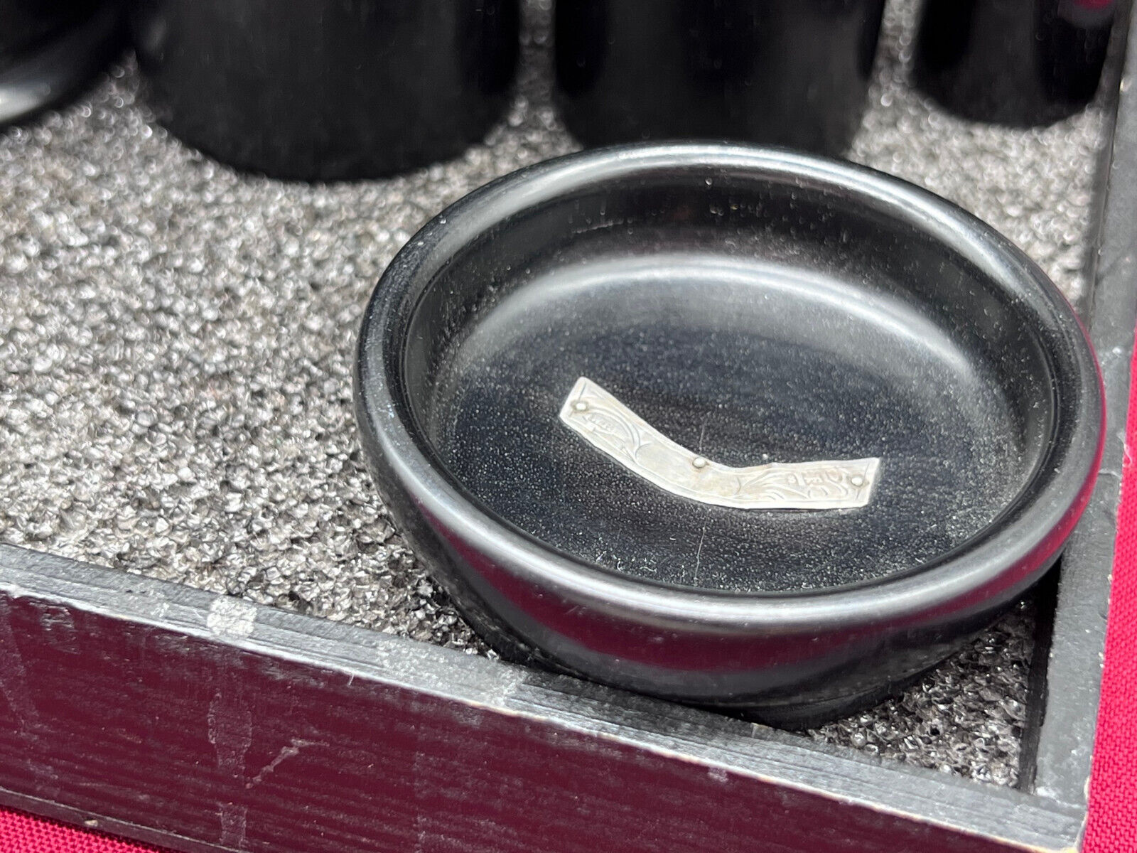 GROSSE SAMMLUNG TABATIEREN DOSEN AUS EBENHOLZ TEILS SILBER PLAKETTE MONOGRAMM – Bild 4