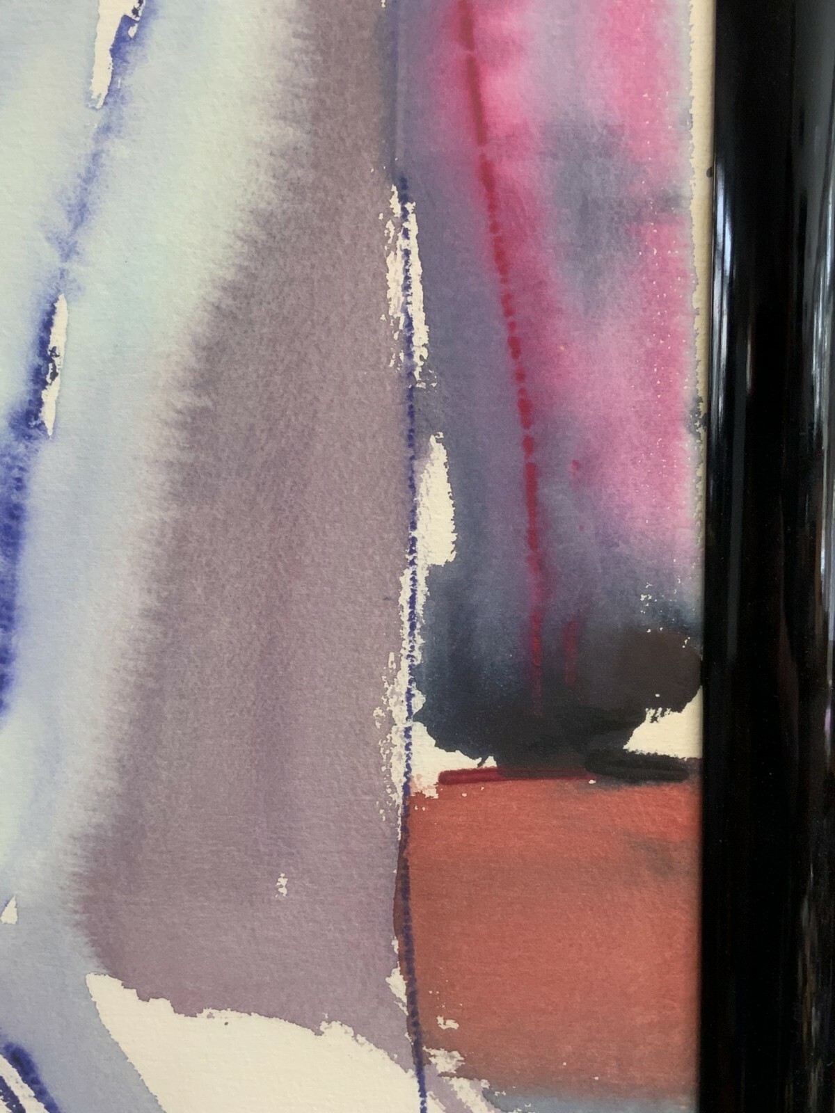 AQUARELL STEHENDE FRAU GROSSFORMAT 78x108cm VON ANATOLI KMARA SIGNIERT – Bild 7