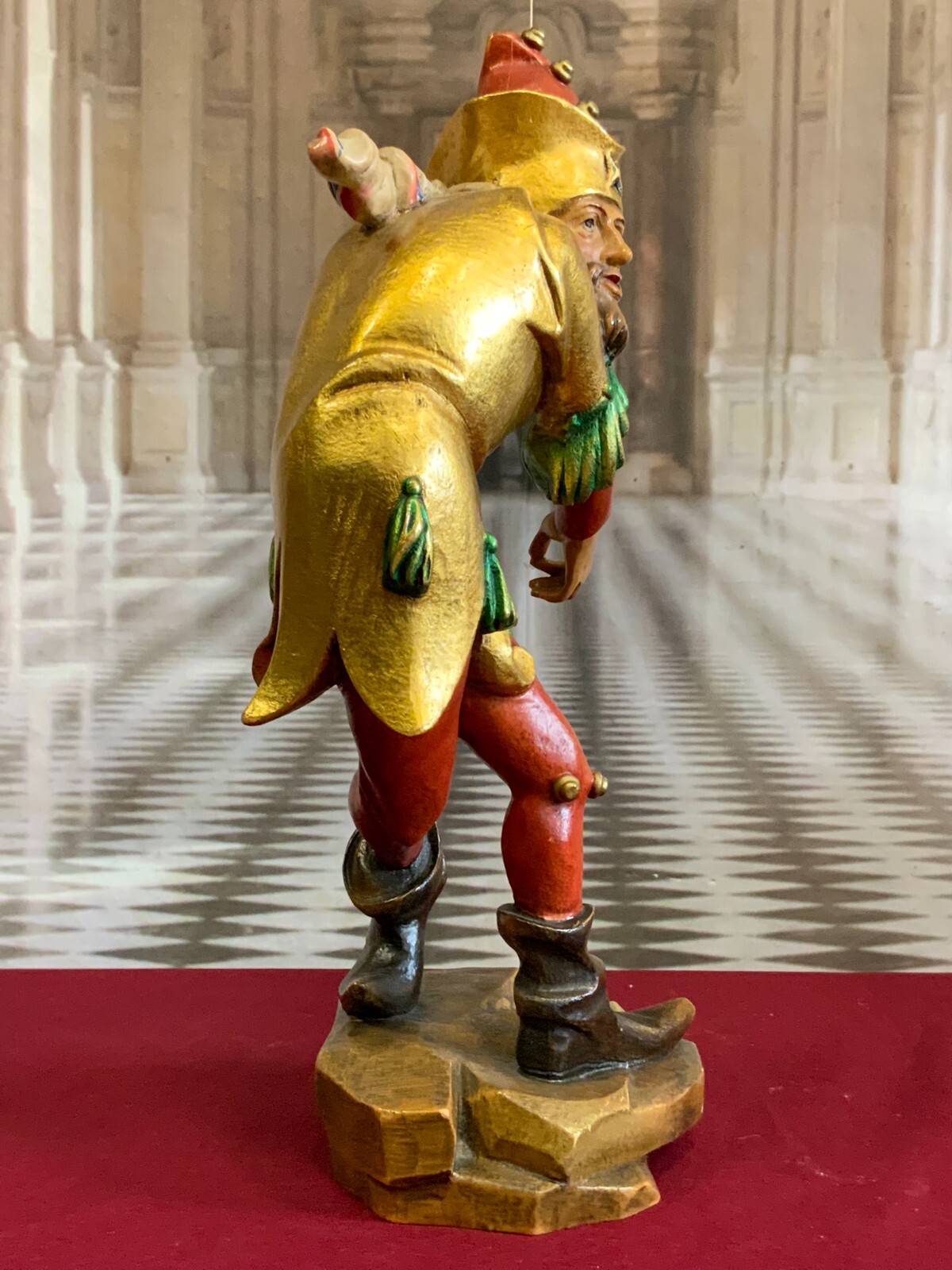 HOLZ SKULPTUR MORISKENTÄNZER HANDBEMALT HÖHE 35cm – Bild 6