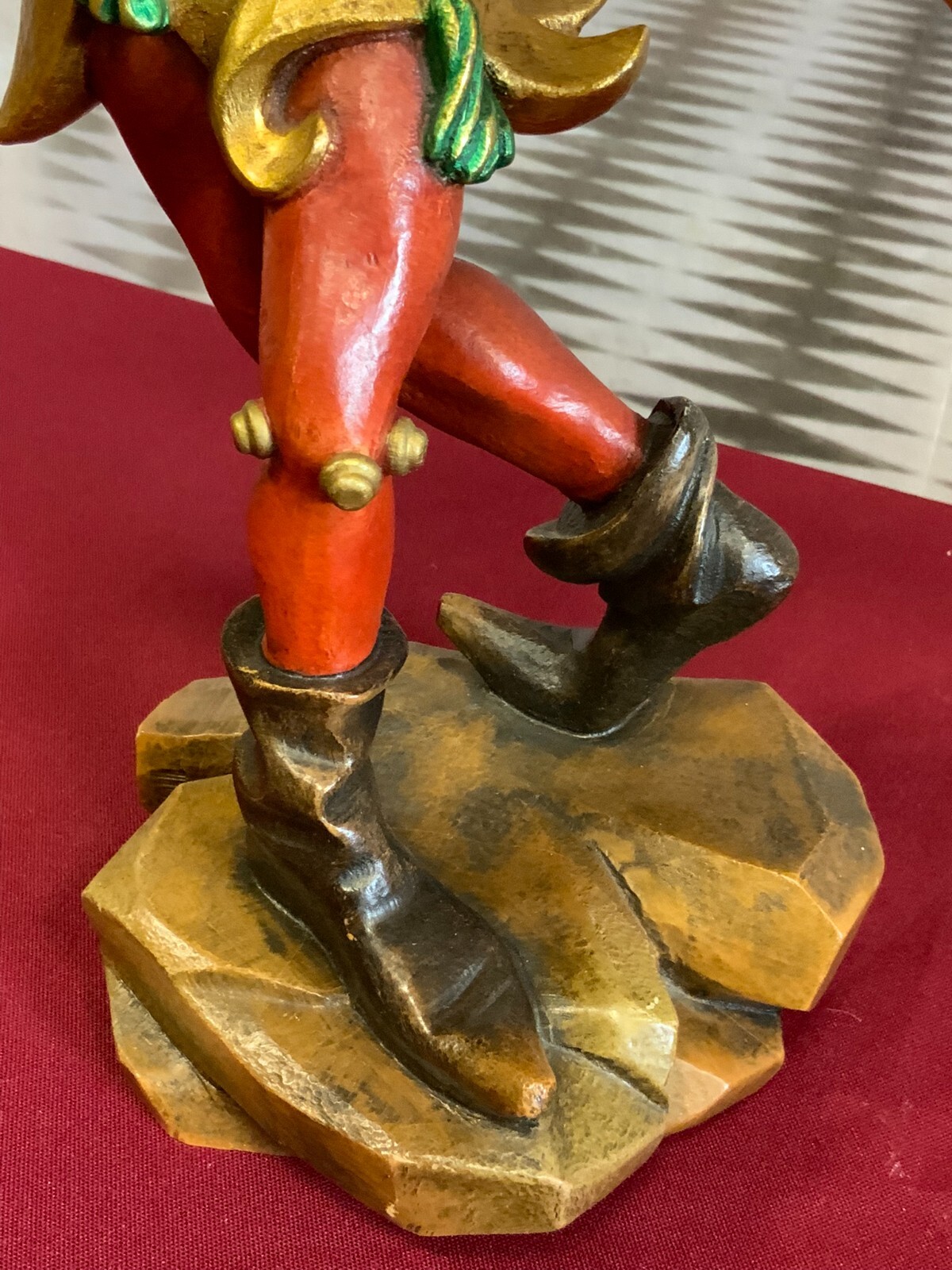 HOLZ SKULPTUR MORISKENTÄNZER HANDBEMALT HÖHE 35cm – Bild 8