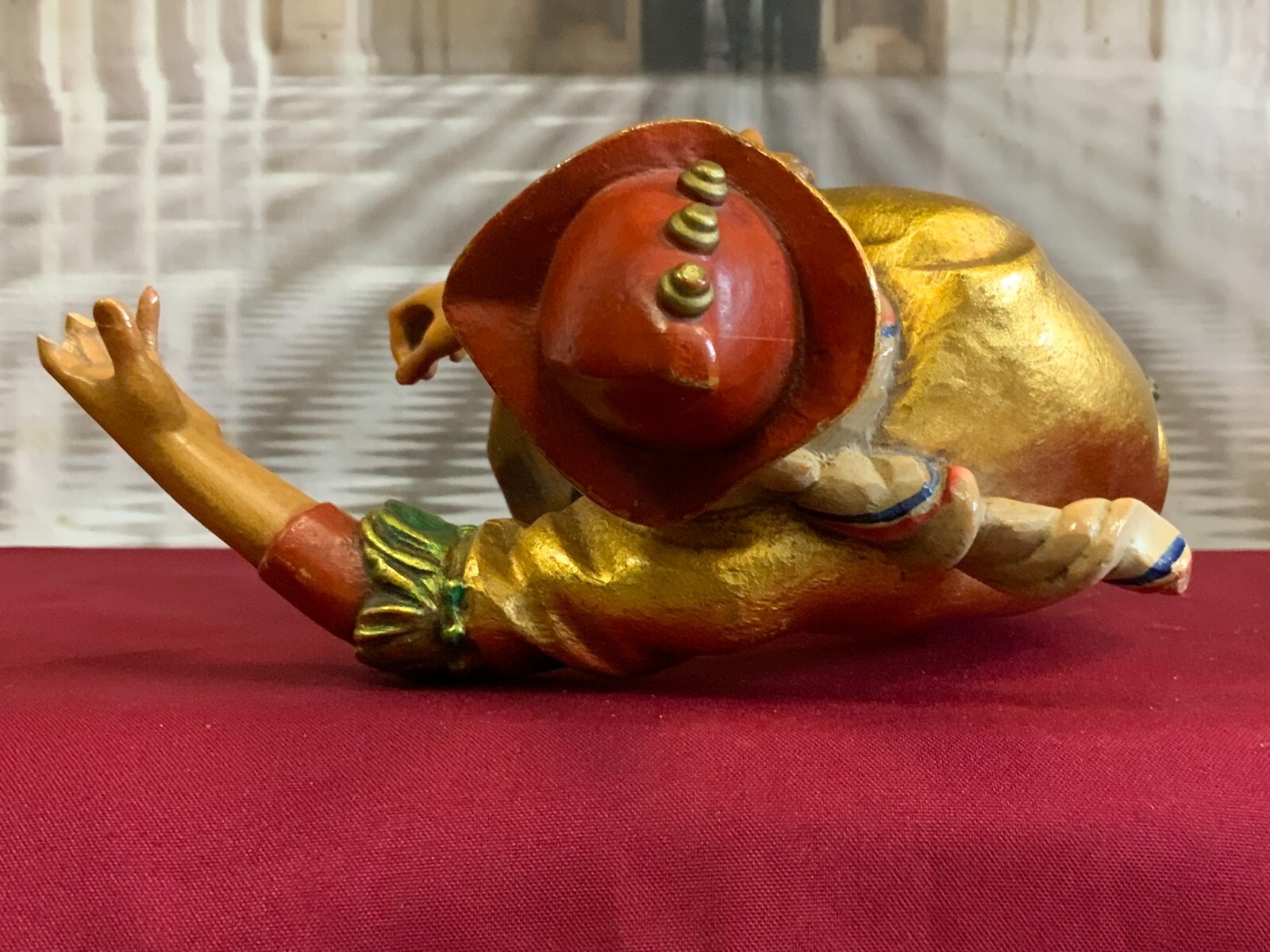 HOLZ SKULPTUR MORISKENTÄNZER HANDBEMALT HÖHE 35cm – Bild 10