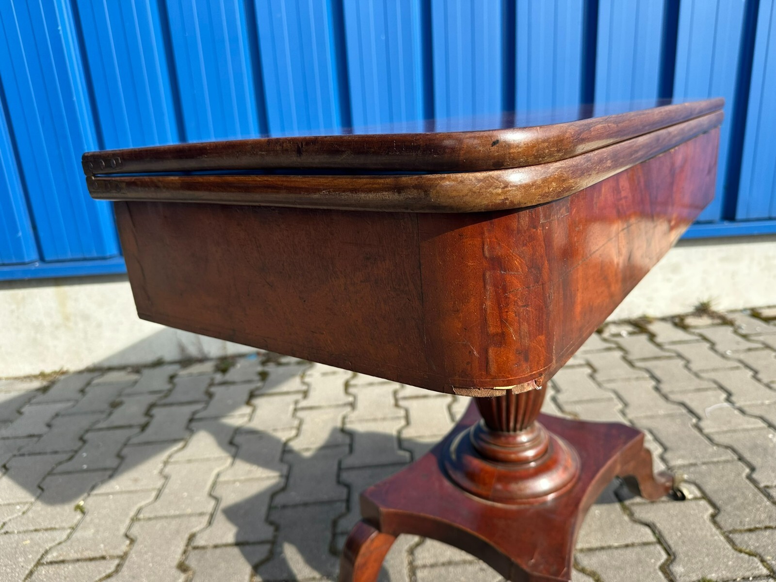 ANTIKER ENGLISCHER SPIELTISCH BEISTELLTISCH AUS MAHAGONI UM 1840 – Bild 16