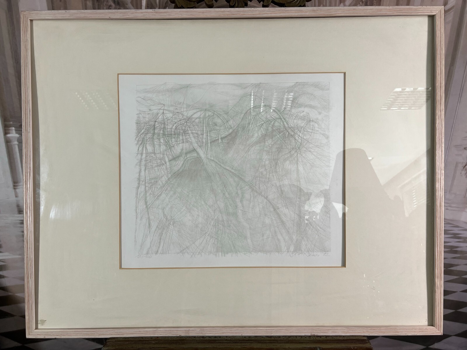 Gerd NEISSER (1932) GROSSE LITHOGRAPHIE 12/100 SIGNIERT ABSTRAKTE LANDSCHAFT – Bild 4