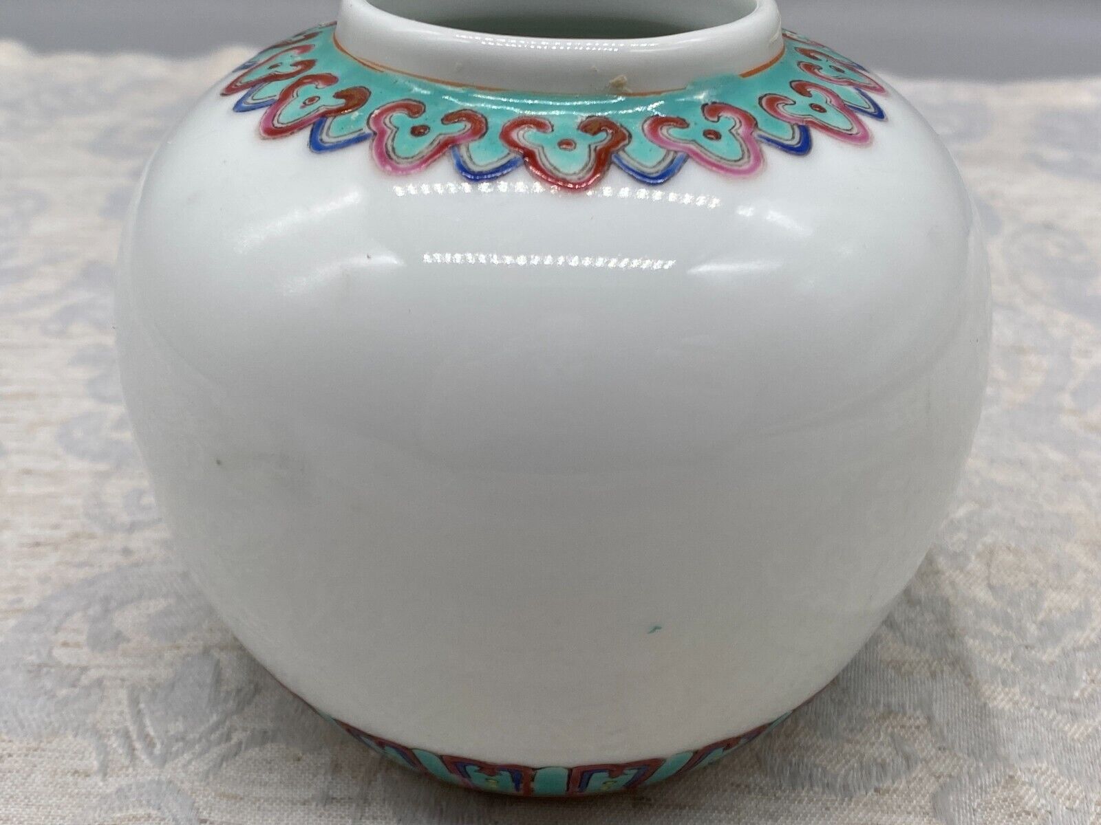 CHINA PORZELLAN KUGELVASE VASE PERSONEN DEKOR HANDBEMALT – Bild 17