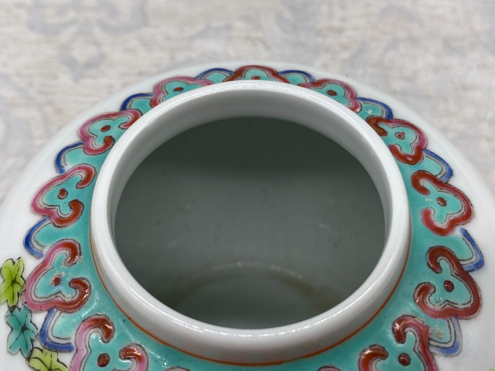 CHINA PORZELLAN KUGELVASE VASE PERSONEN DEKOR HANDBEMALT – Bild 8