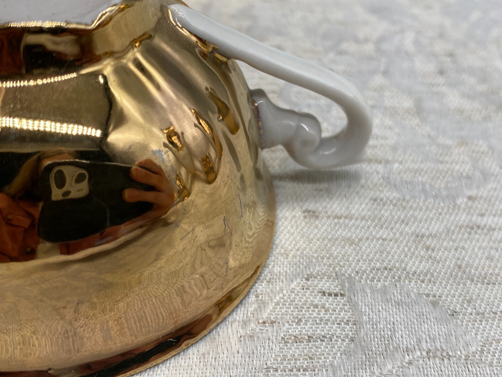 Mokkaservice Service aus Porzellan mit massiver Vergoldung – Bild 13