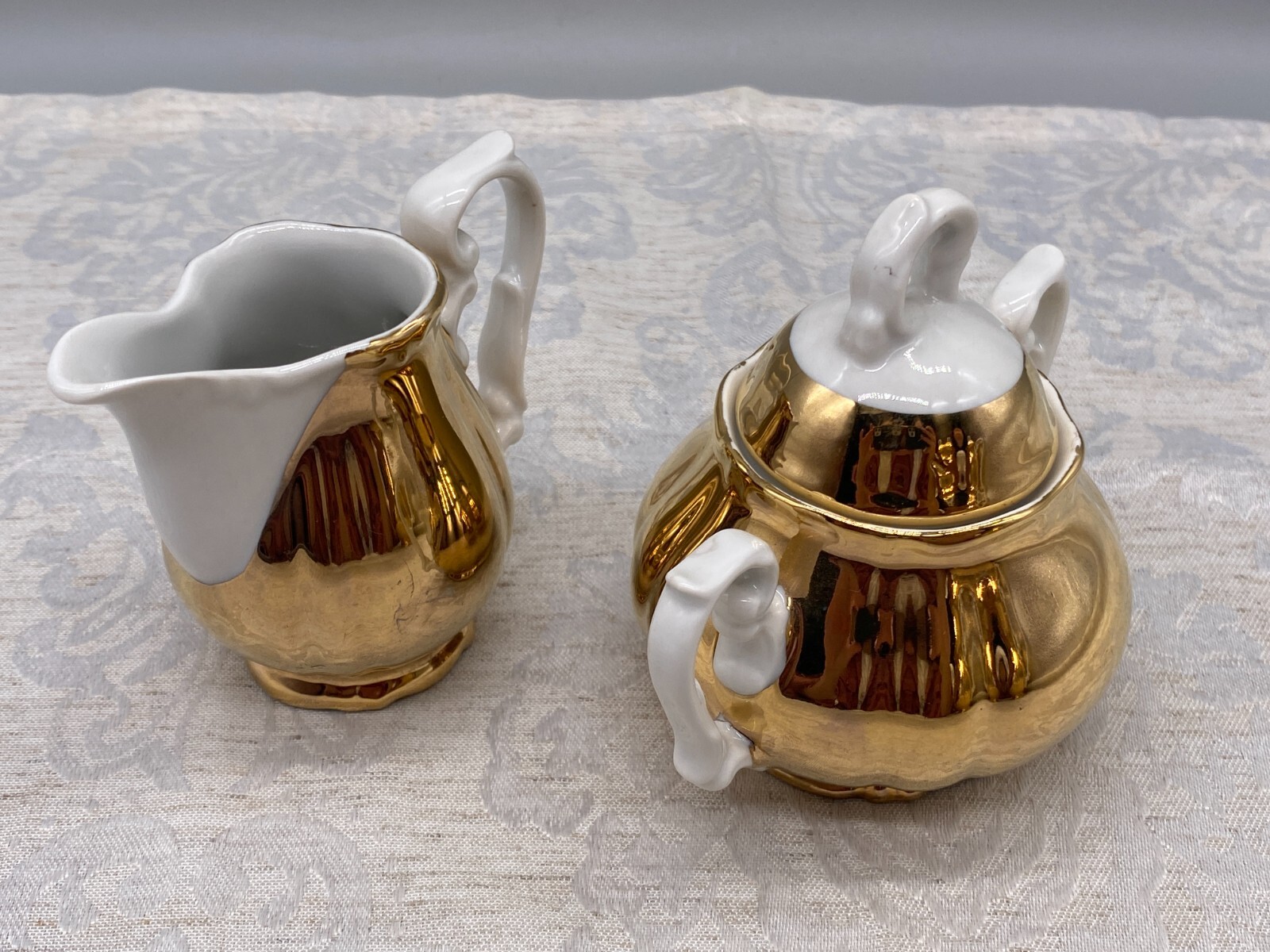 Mokkaservice Service aus Porzellan mit massiver Vergoldung – Bild 14