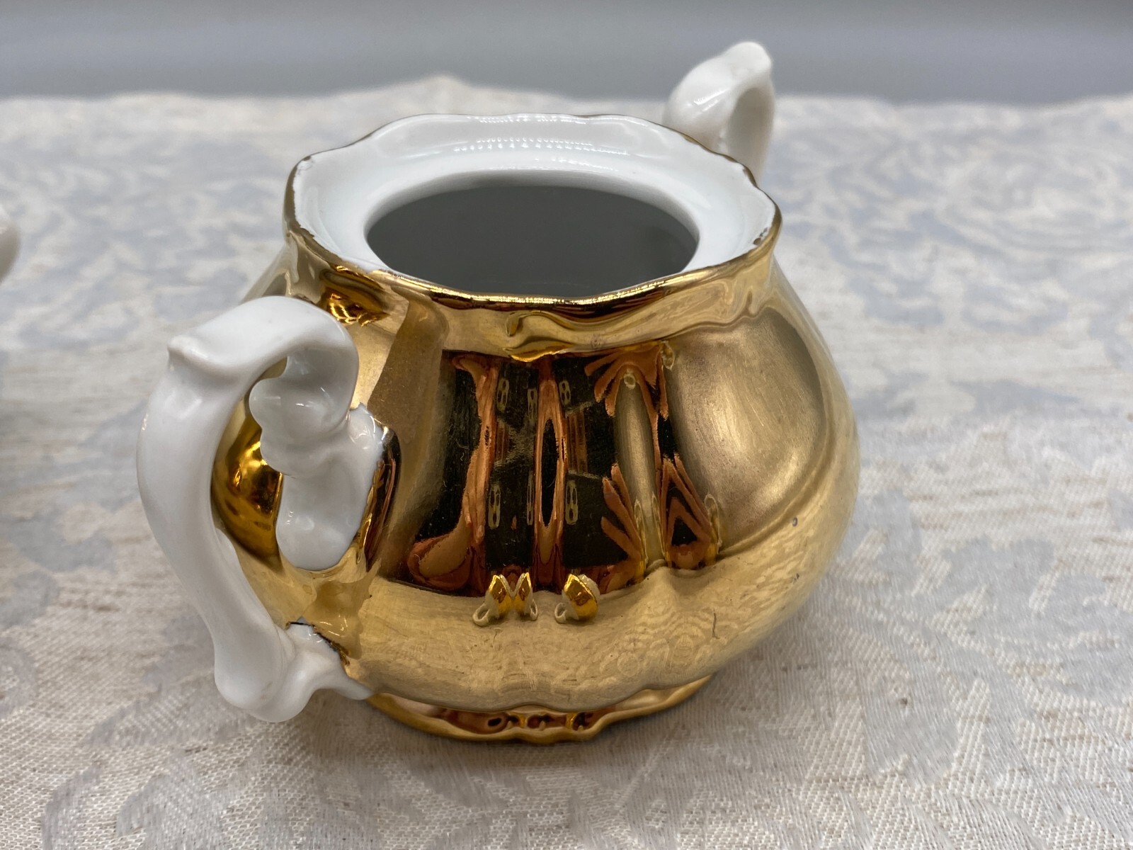 Mokkaservice Service aus Porzellan mit massiver Vergoldung – Bild 18