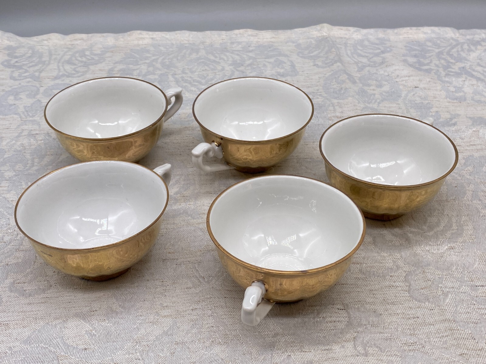 Mokkaservice Service aus Porzellan mit massiver Vergoldung – Bild 7