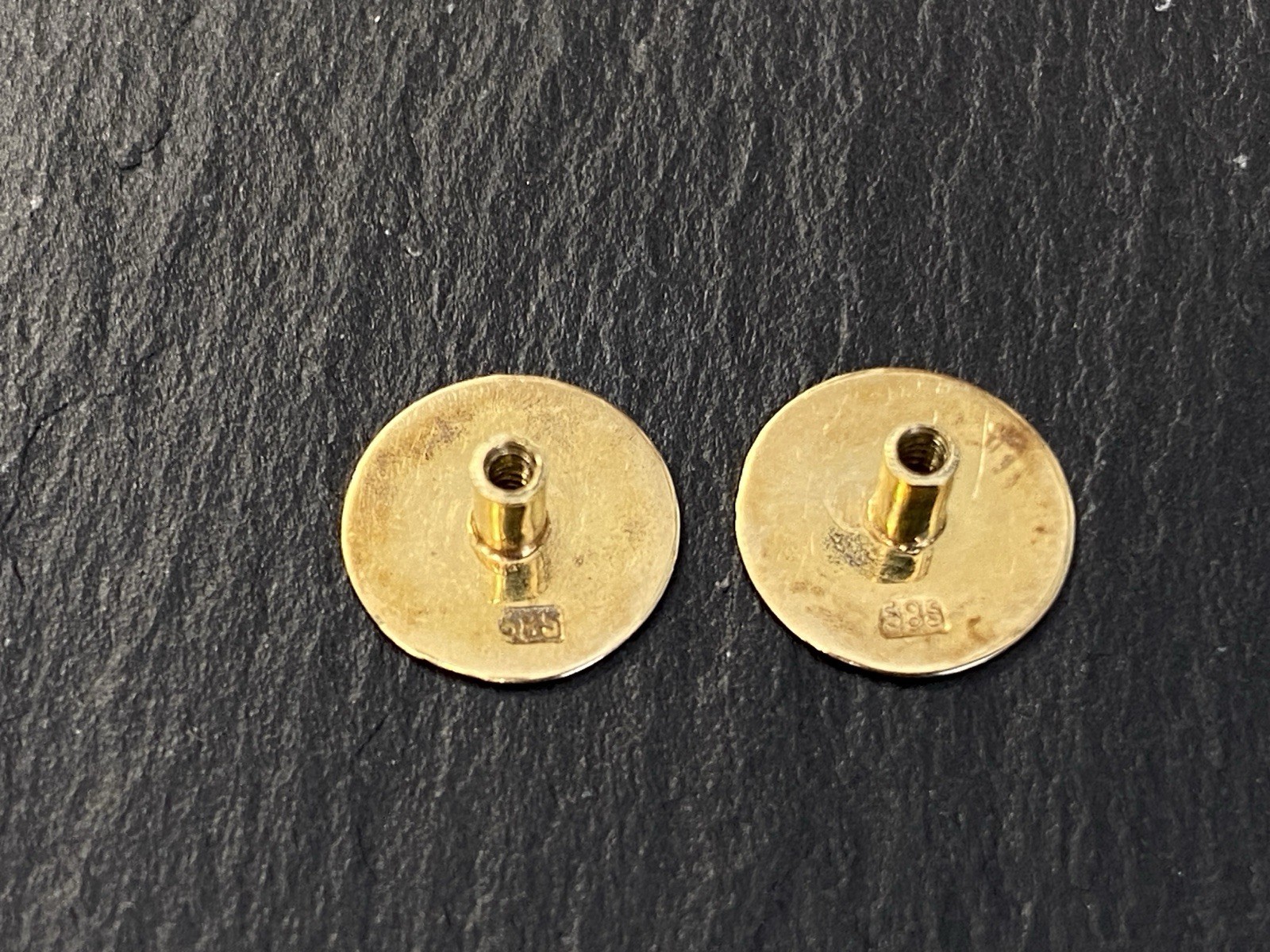 MANSCHETTENKNÖPFE 14K 585 GELBGOLD ZUCHTPERLE KUNSTPERLE 1,81g – Bild 10