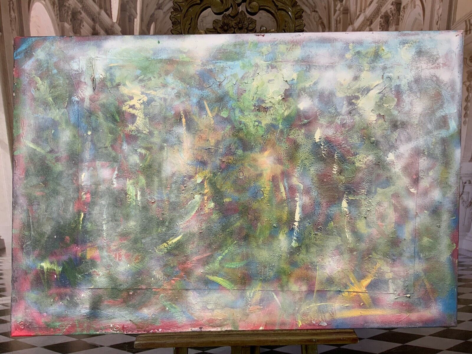 ACRYLGEMÄLDE ABSTRAKT GEMÄLDE GROSSFORMAT 80x120cm Waldemar KUFNER (1940-2016) – Bild 4
