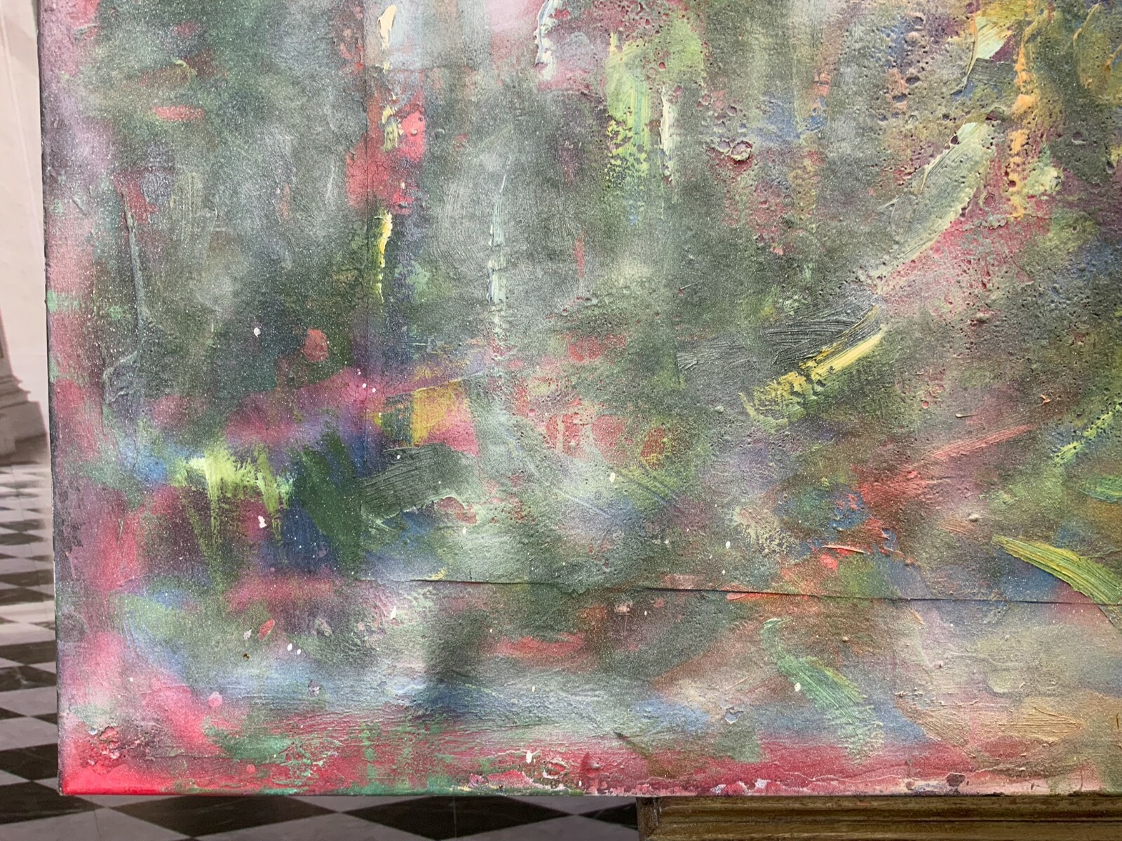 ACRYLGEMÄLDE ABSTRAKT GEMÄLDE GROSSFORMAT 80x120cm Waldemar KUFNER (1940-2016) – Bild 6