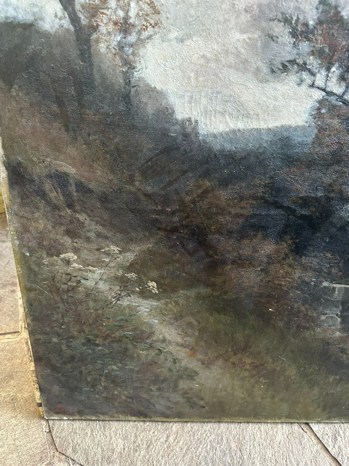 GROSSES ÖLGEMÄLDE Fritz RABENDING (1862-1929) LANDSCHAFT MIT MÜHLE – Bild 6