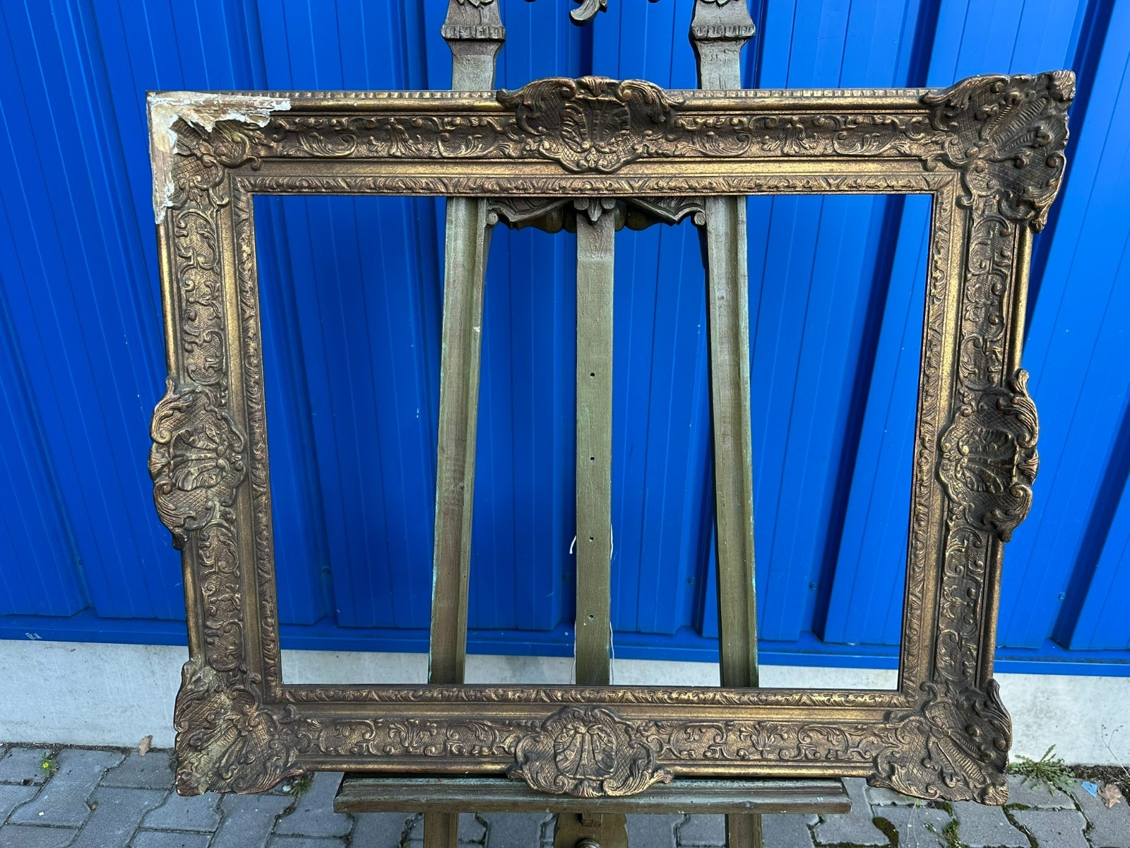 SEHR GROSSER BILDERRAHMEN RAHMEN FÜR GEMÄLDE 92x76x9cm FALZ 73,7x57,5cm