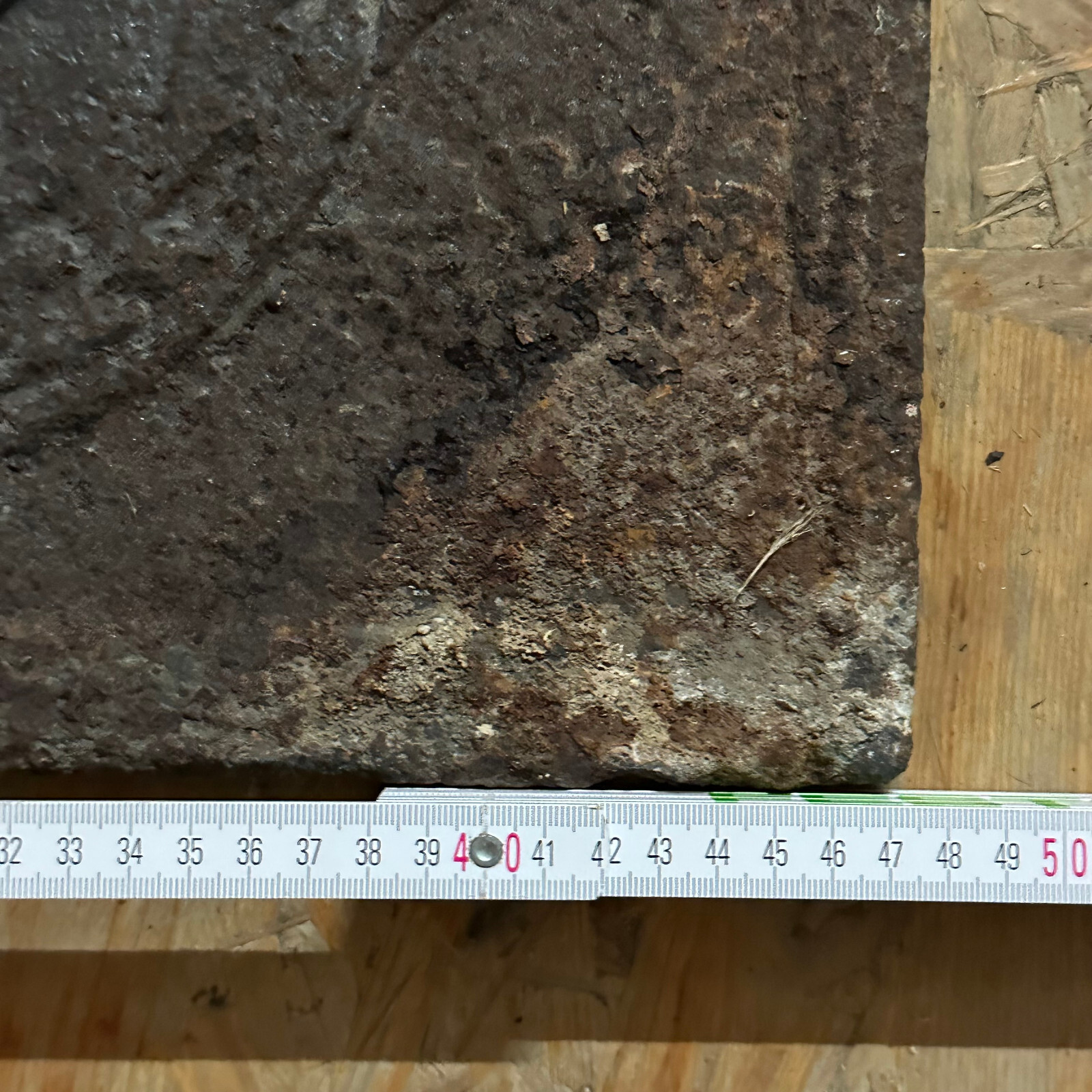 ANTIKE BAROCK OFENPLATTE AUS EISEN 17/18 TES JHDT AMOR 47x48cm AMORETTE – Bild 9