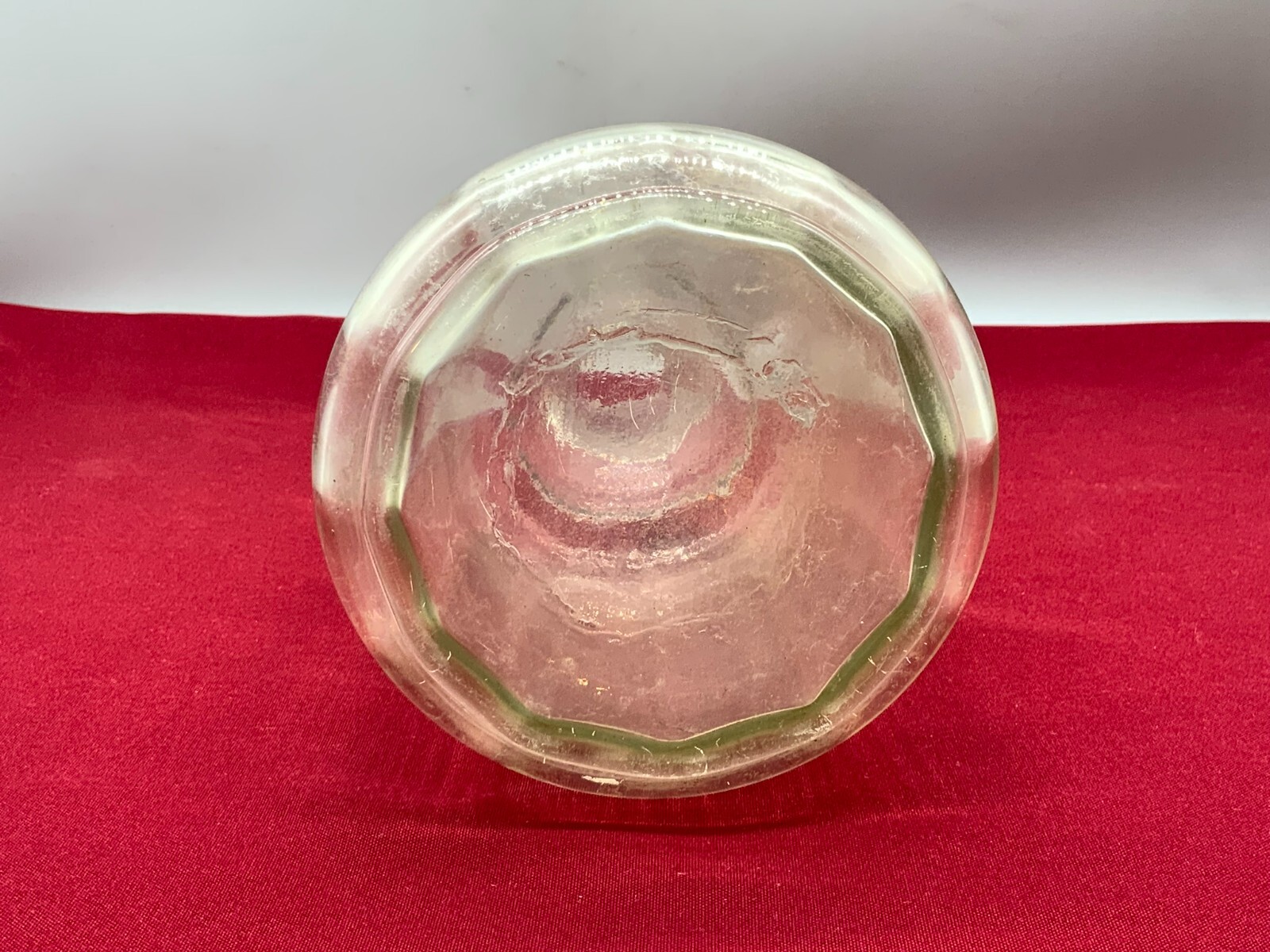 Große antike Flasche aus Glas, mundgeblasen. Ohne Chips, innen Ablagerungen, 2l. – Bild 12