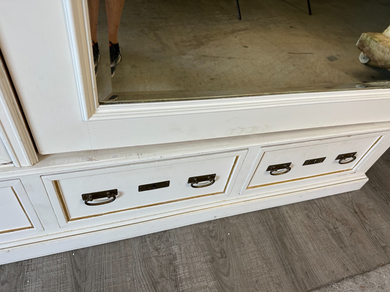 GROSSER ANTIKER KLEIDERSCHRANK SCHRANK UM 1920 LOUIS SEIZE STIL HOLZ – Bild 11